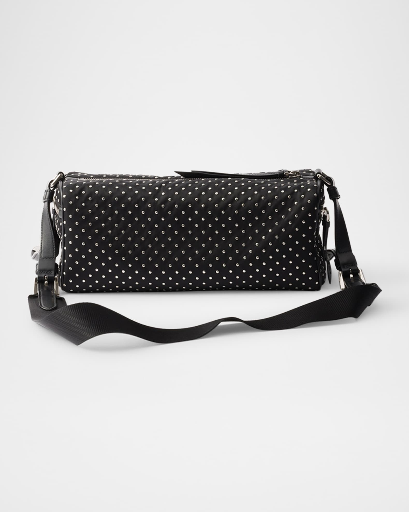 PRADA Padded Re- Nylon Shoulder Bag with Adjust Leather