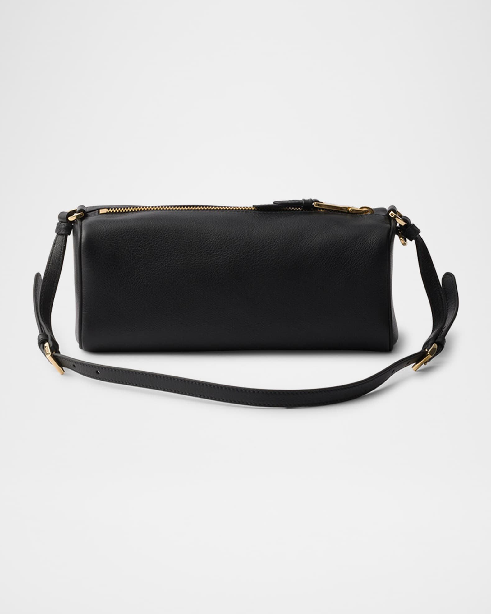 Prada Rounded Calfskin Leather Pouch Bag | Neiman Marcus