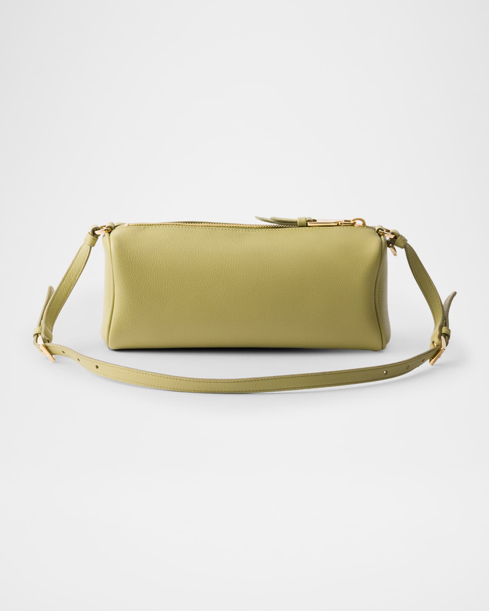 Prada Rounded Calfskin Leather Pouch Bag | Neiman Marcus