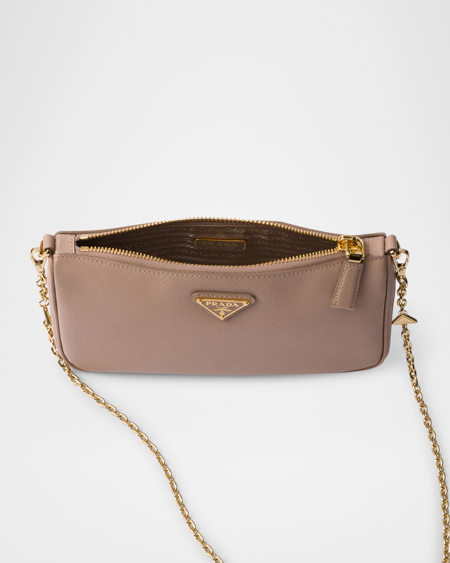 Prada Saffiano Leather Chain Strap Mini Shoulder Bag