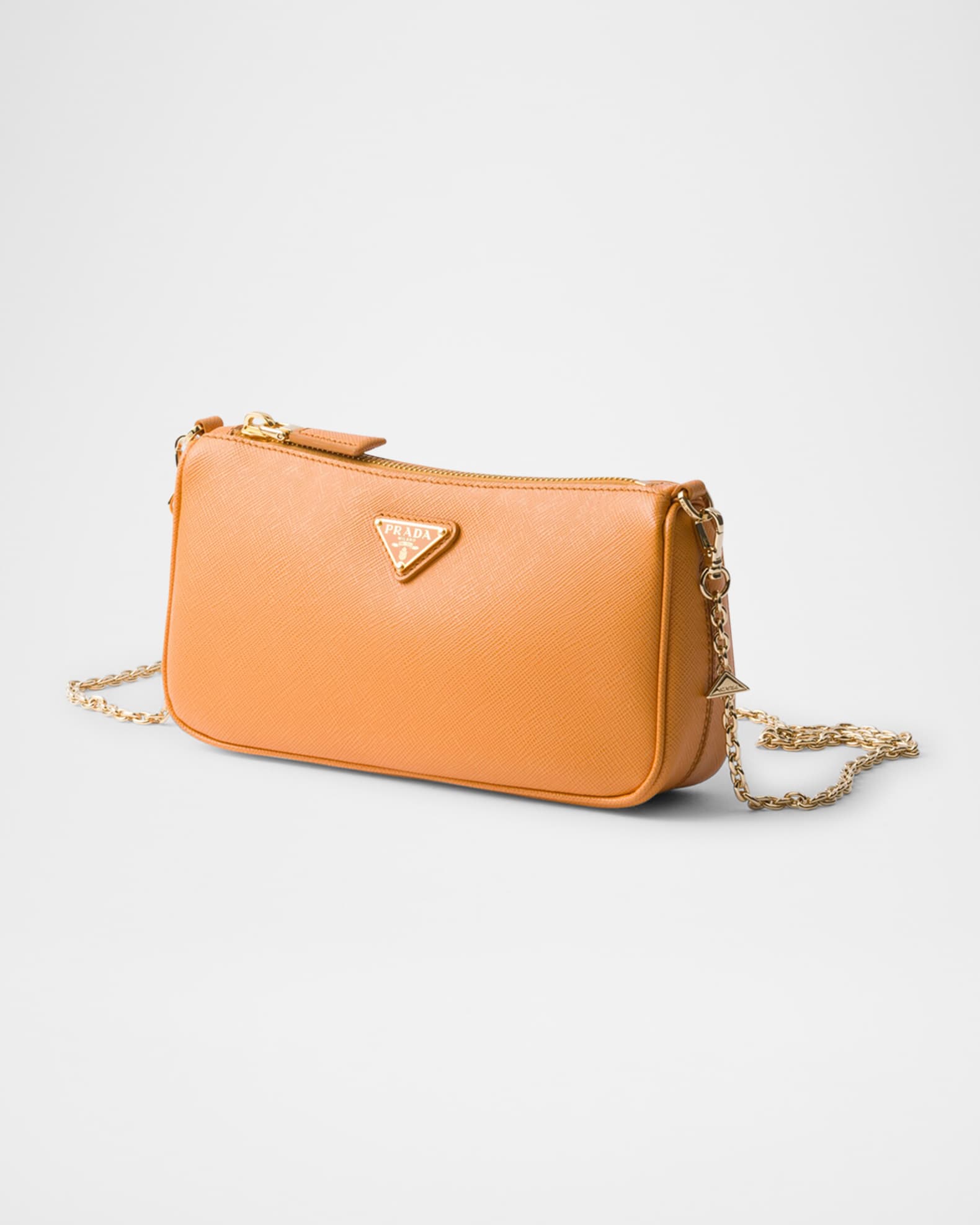 Saffiano Leather Chain Strap Mini Shoulder Bag 1