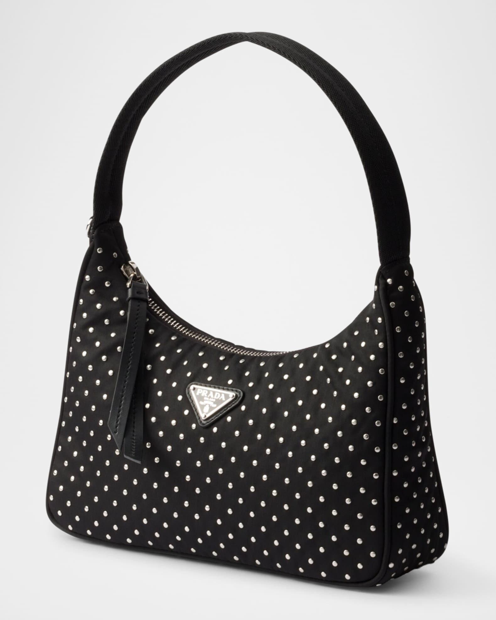 PRADA☆プラダ スタッズ付 Re-Nylon ミニバッグ Prada Re-Edition Re-Nylon Studded Mini Hobo Bag | Neiman Marcus