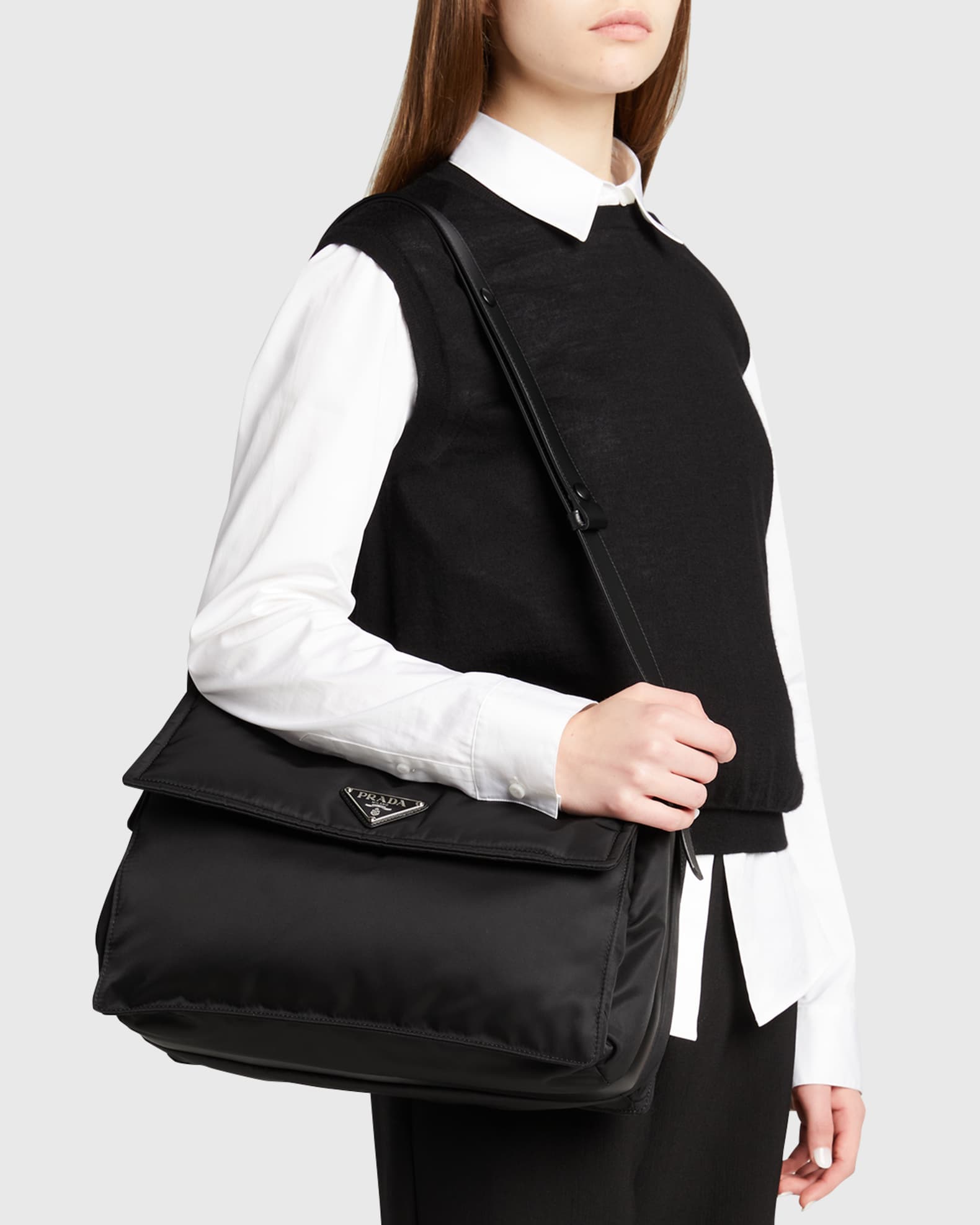 PRADA【入手困難★Padded Re-Nylon★ショルダーバッグ★Large★ Prada Re-Nylon Large Padded Shoulder Bag | Neiman Marcus