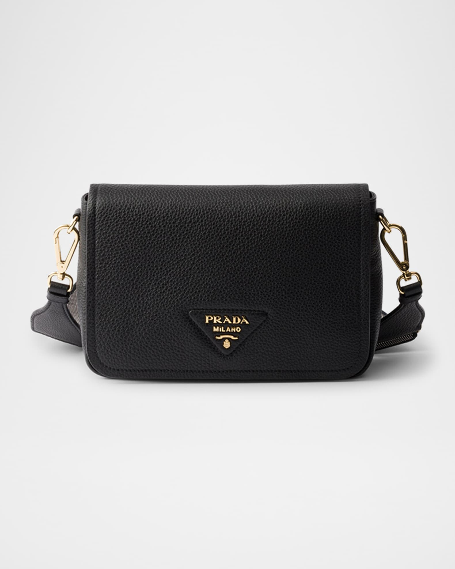 ショルダーバッグ Prada Grainy Leather Shoulder Bag Prada Grained Leather Flap Shoulder Bag | Neiman Marcus
