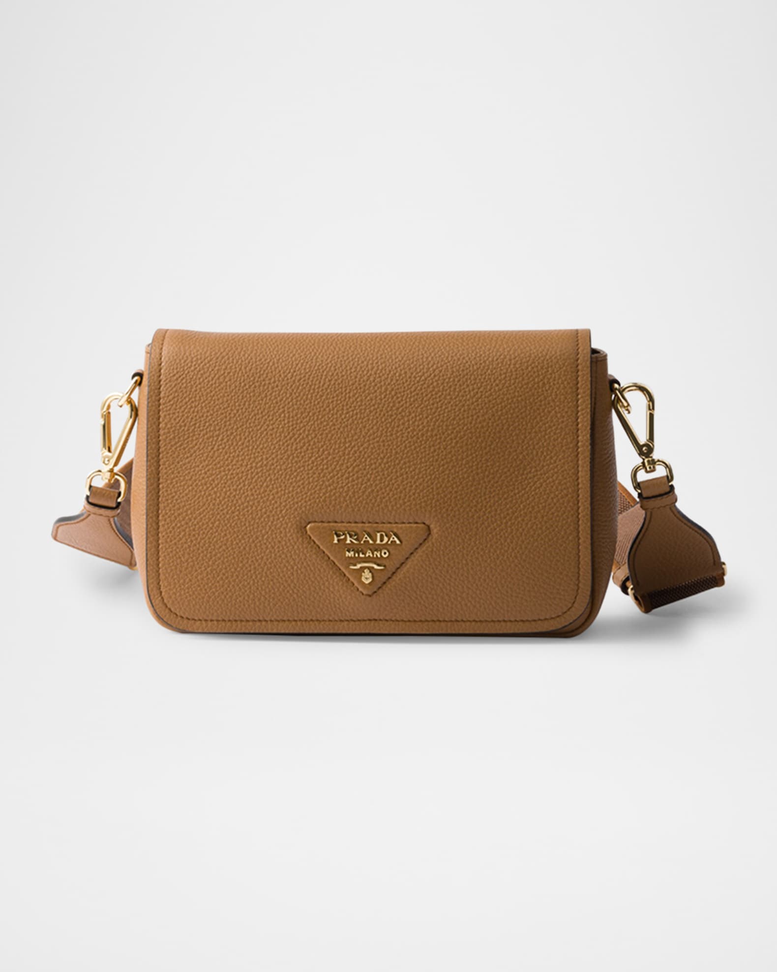 Grained Leather Flap Shoulder Bag 0
