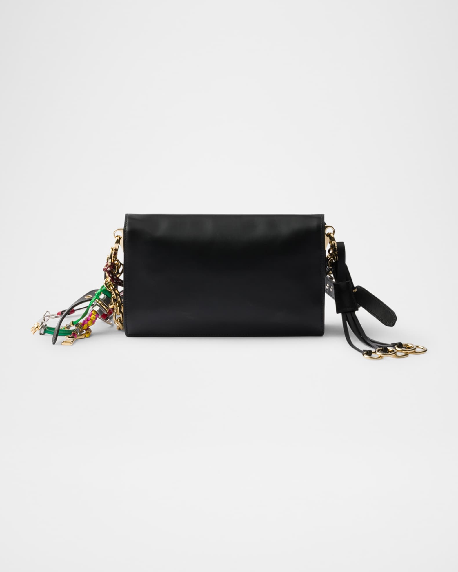 ショルダーバッグ・ポシェット PRADA BLACK LEATHER SMALL PRADA SOFT SOUND SHOULDER BAG 25922142_55885604_600.jpg