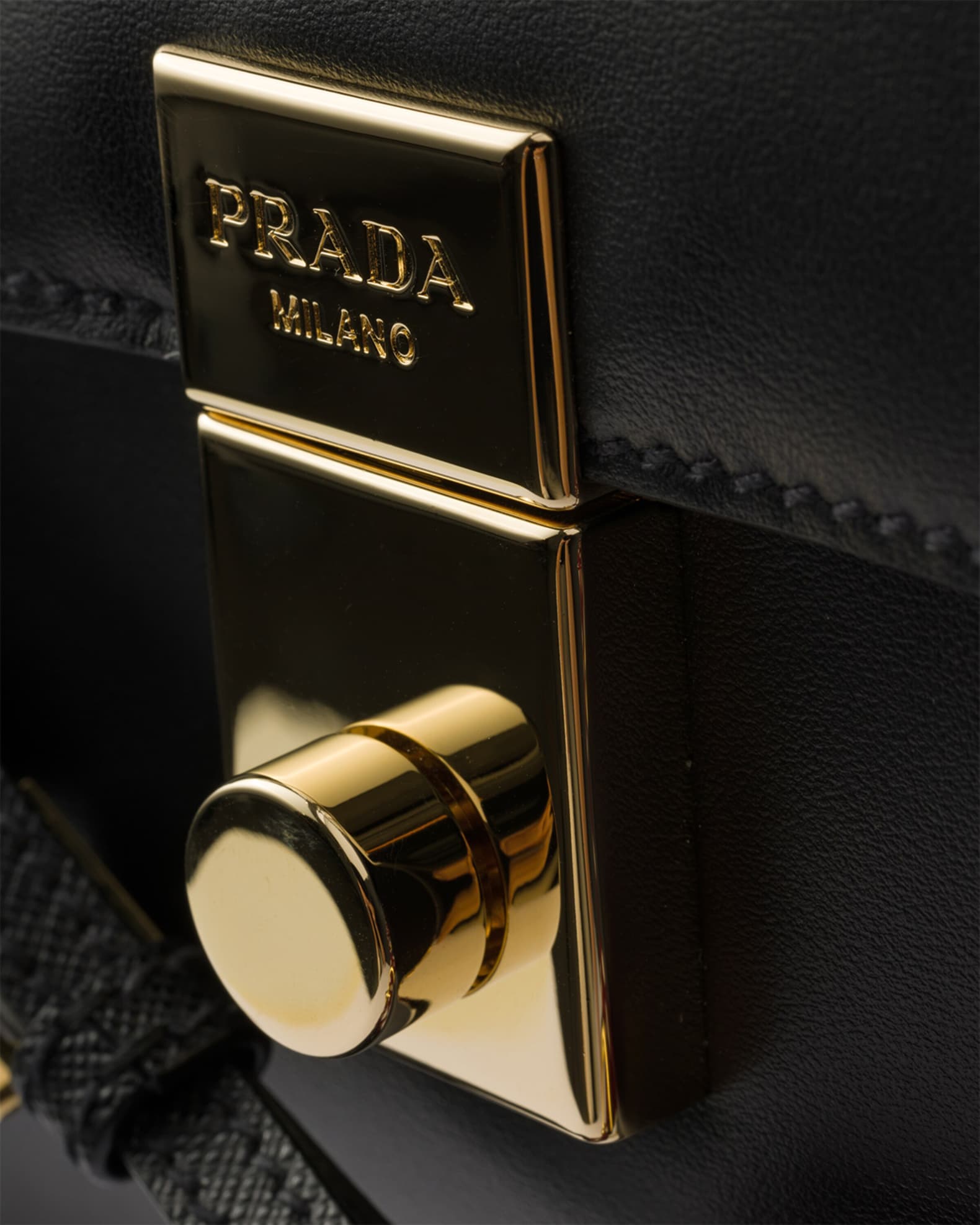 Prada Soft Sound Small Leather Shoulder Bag with Charms