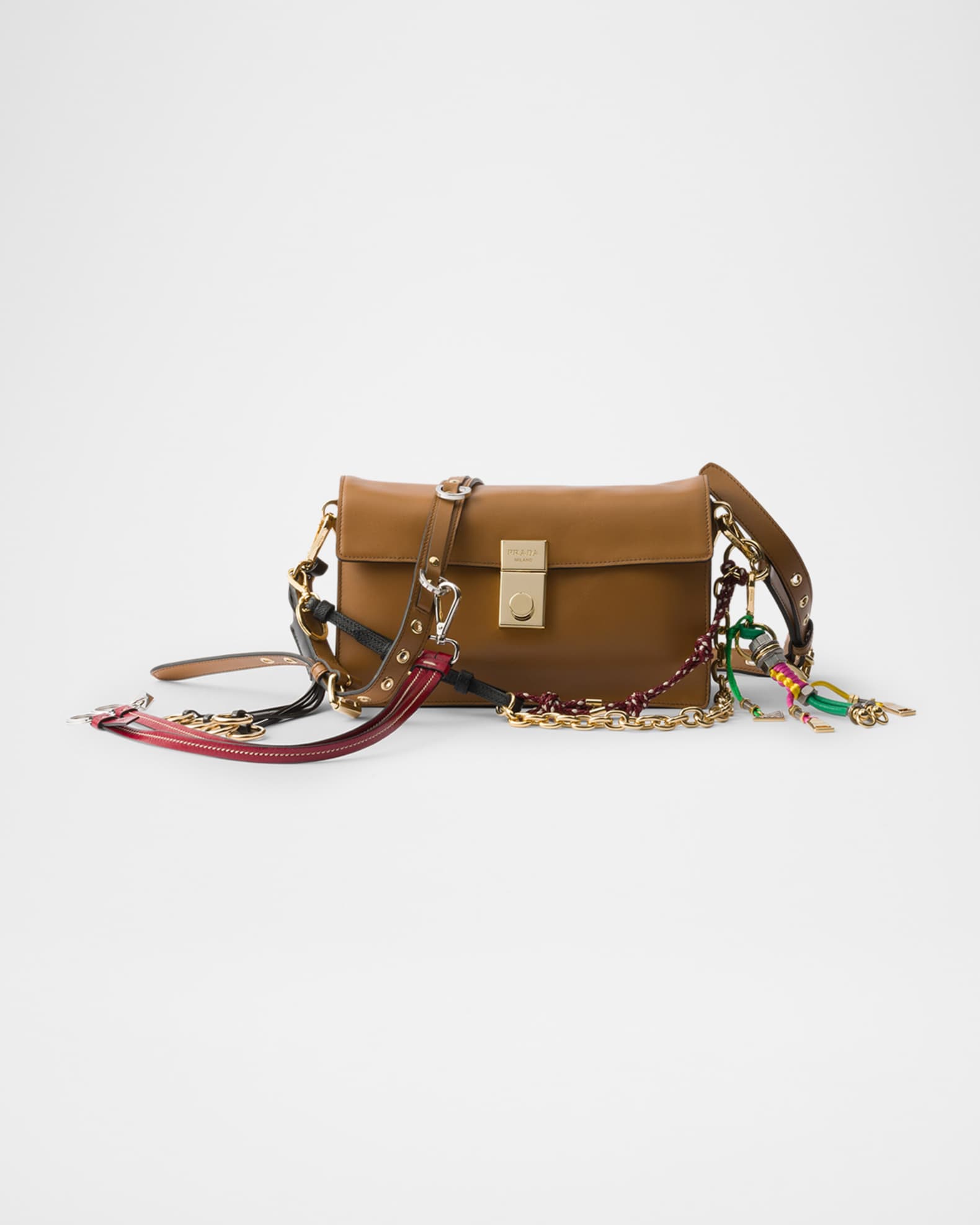 Soft Sound Small Leather Shoulder Bag with Charms | Neiman Marcus