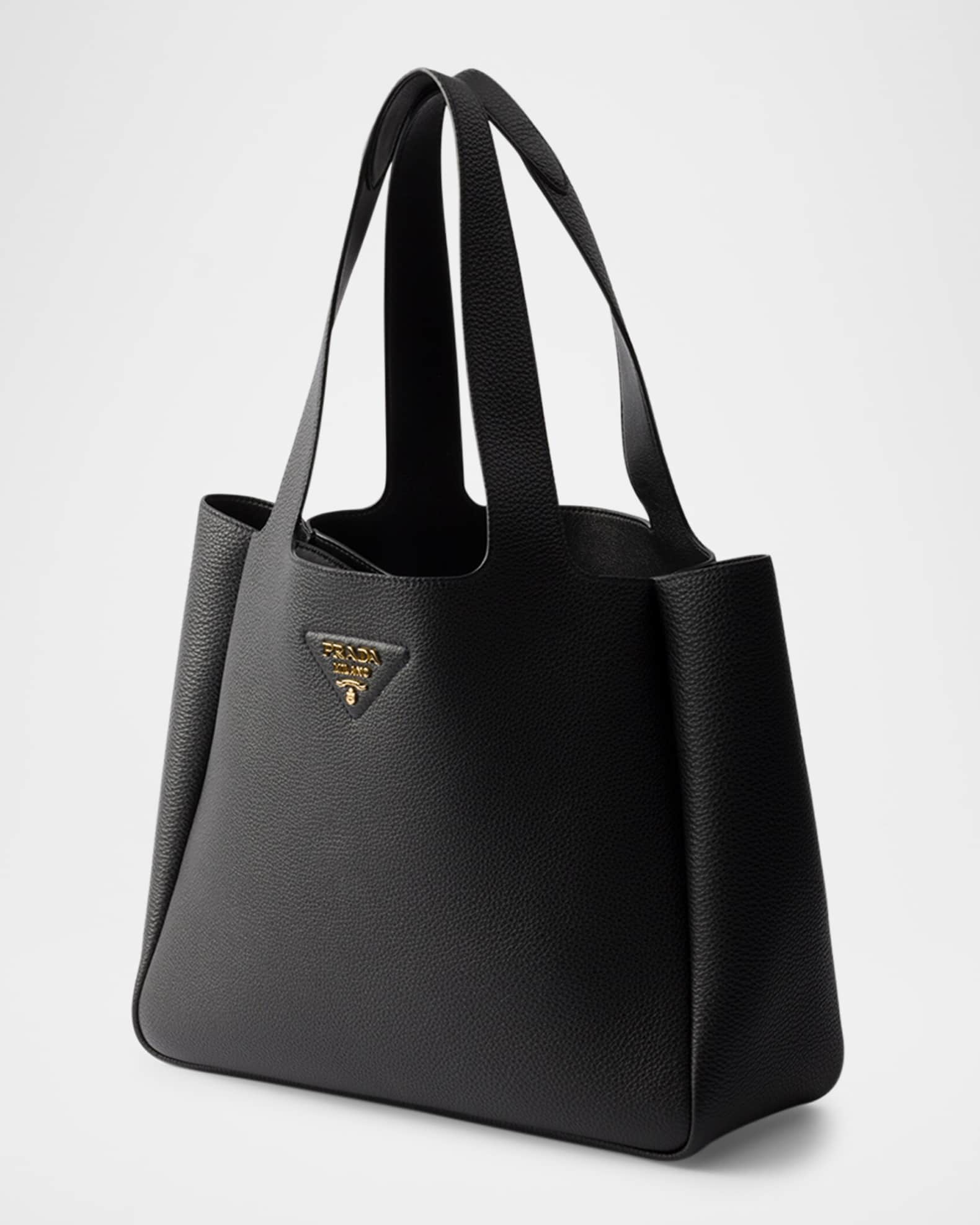 【日本入手困難】Prada Etude medium leather tote bag Prada Medium Etude Tote Bag | Black | FARFETCH