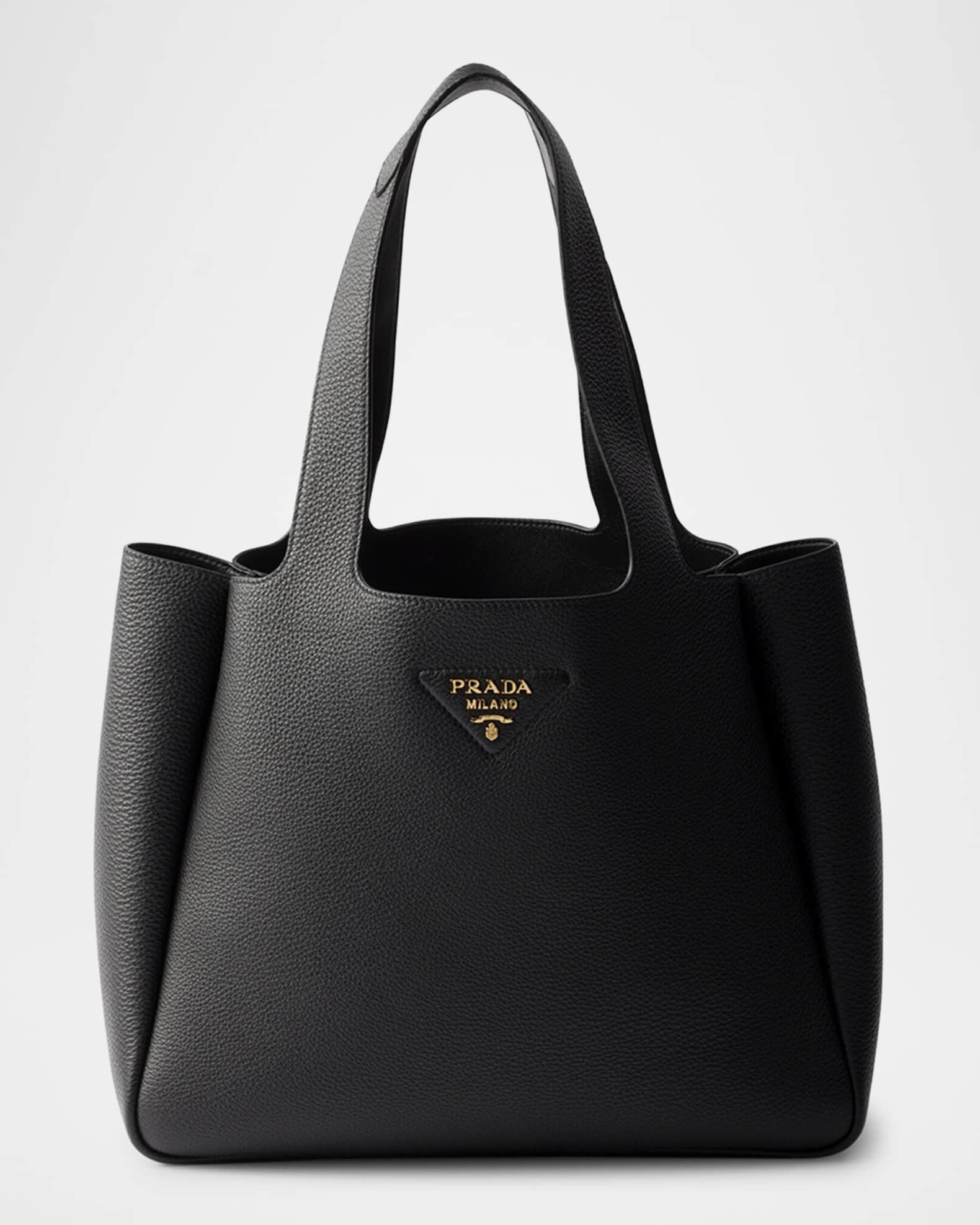 Prada Medium Calfskin Leather Tote Bag | Neiman Marcus