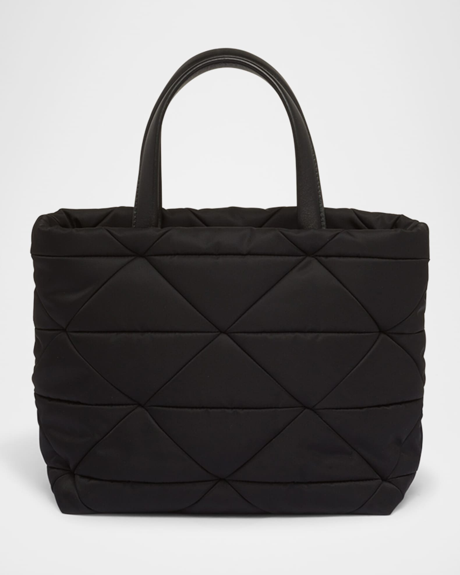 Prada Padded Triangle-Quilted Re-Nylon Tote Bag | Neiman Marcus