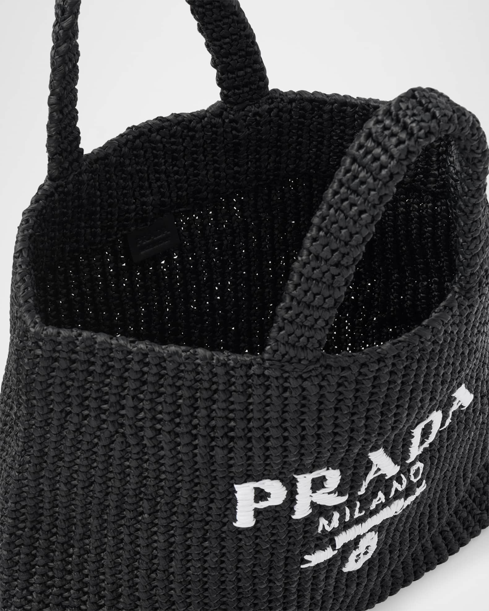 Prada Logo Raffia Tote Bag | Neiman Marcus