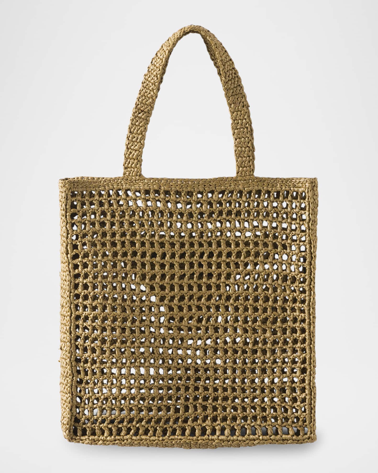 トートバッグ [PRADA] fabric crochet tote bag Prada Medium Woven Fabric Crochet Tote Bag | Saks Fifth Avenue