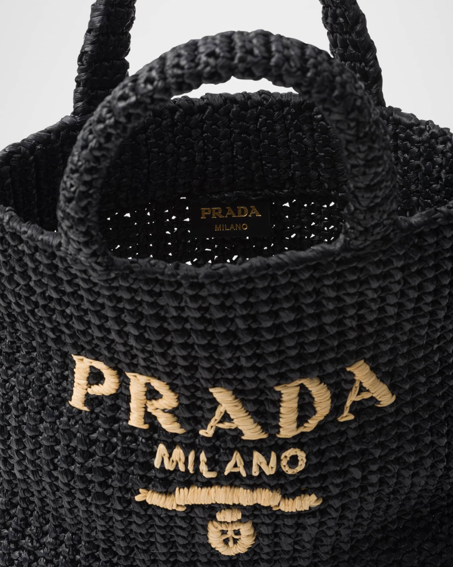 Prada Small Crochet Tote Bag | Neiman Marcus