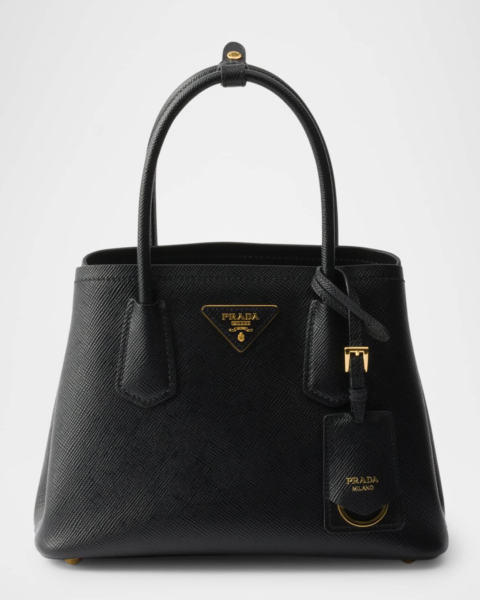 Double Small Saffiano Leather Shoulder Bag 0