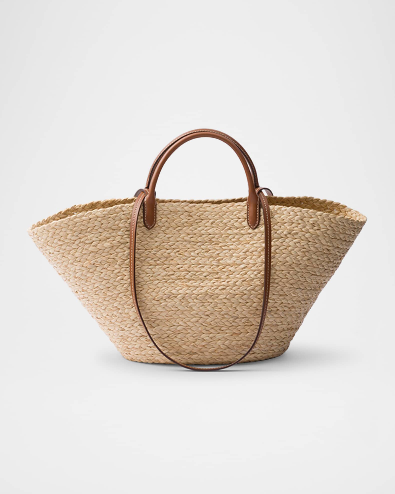 トートバッグ PRADA large shopping bag in raffia Prada Large Logo Raffia Tote Bag - Bergdorf Goodman