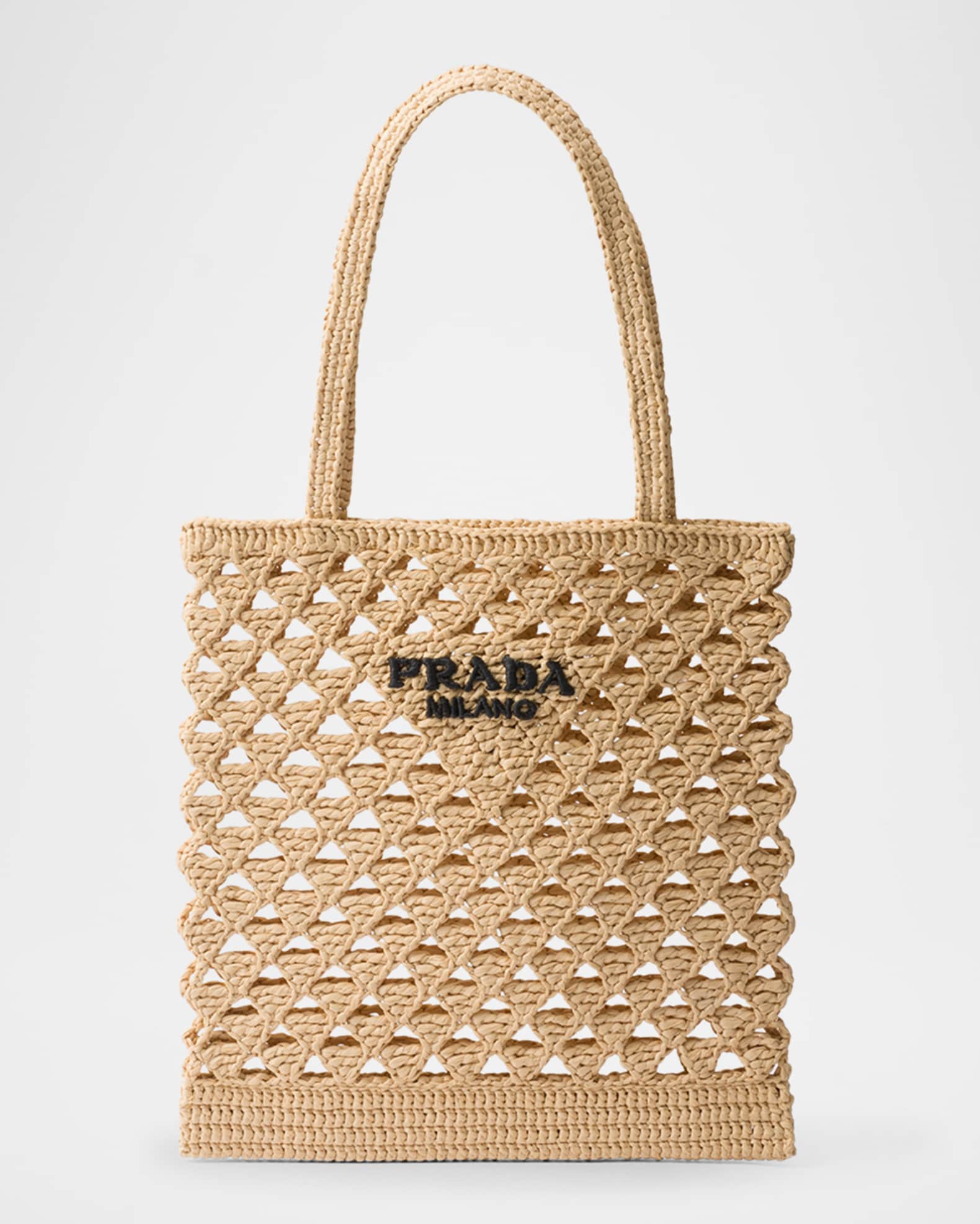 トートバッグ Prada Crochet Logo Ld05 Prada Logo Crochet Tote Bag | Neiman Marcus