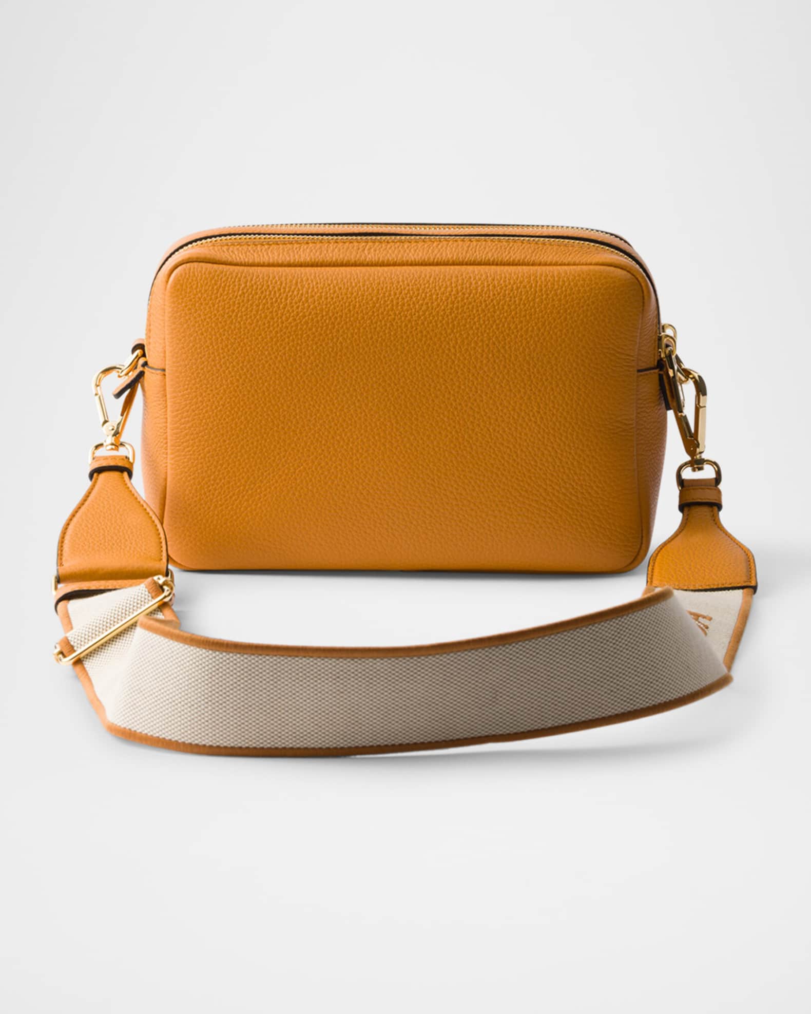 Prada Daino Soft Leather Camera Crossbody Bag | Neiman Marcus