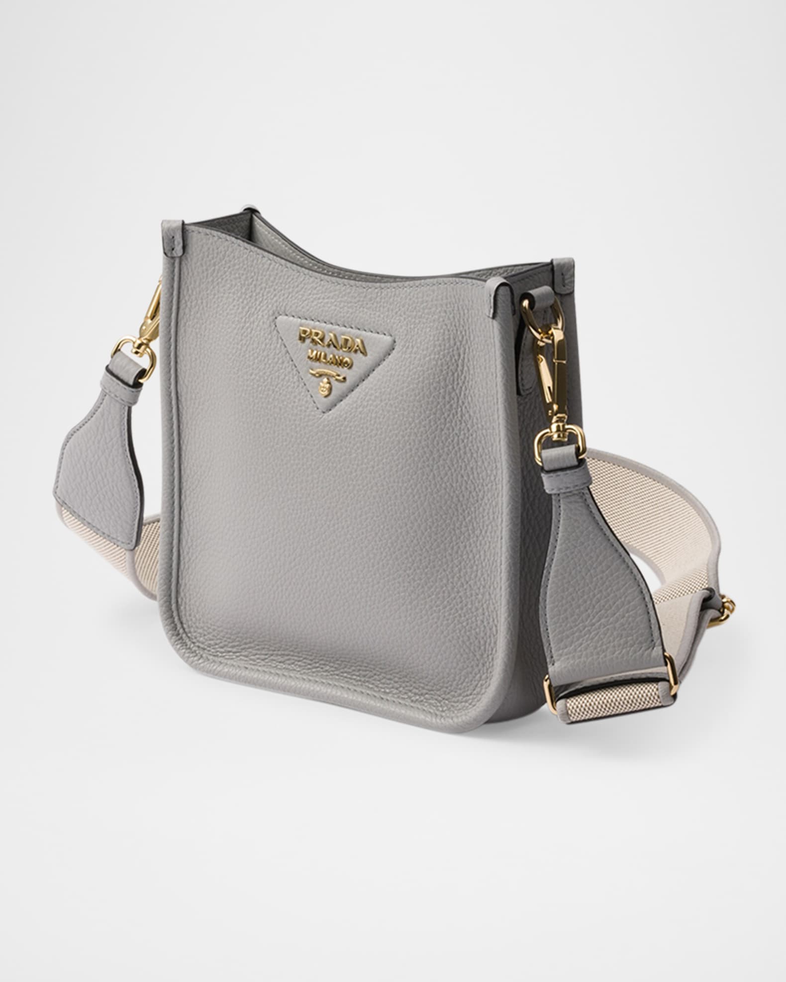 Prada Daino Soft Leather Mini Hobo Crossbody Bag | Neiman Marcus