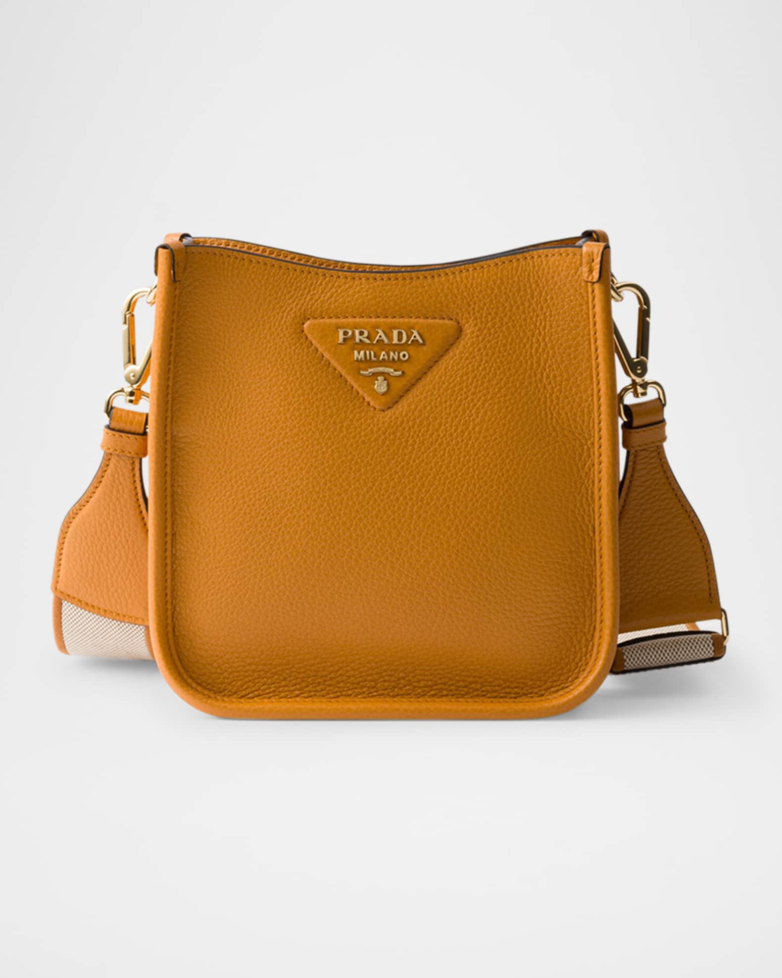 Prada Daino Soft Leather Mini Hobo Crossbody Bag | Neiman Marcus
