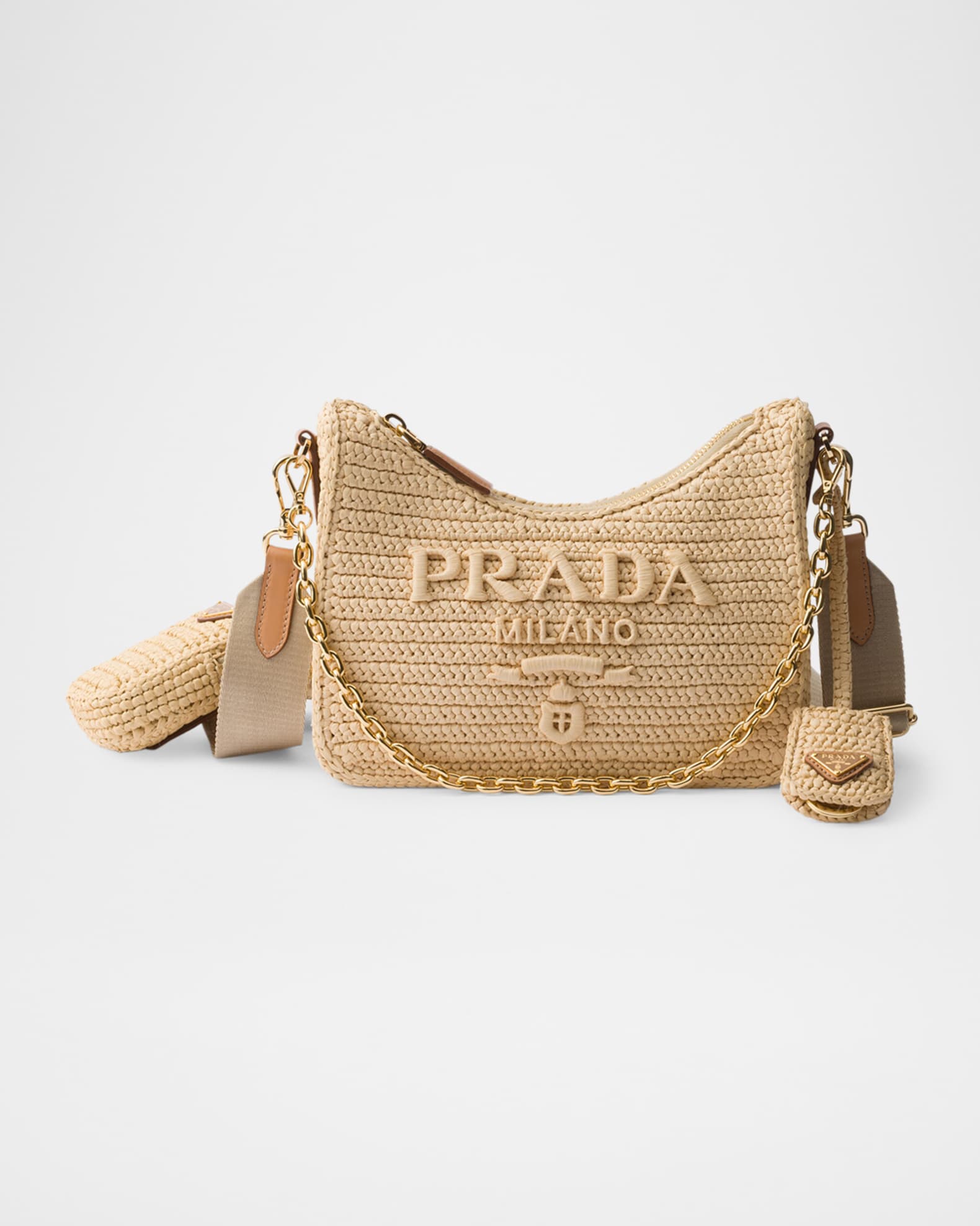 Prada Re-Edition 2005 Crochet Shoulder Bag | Neiman Marcus