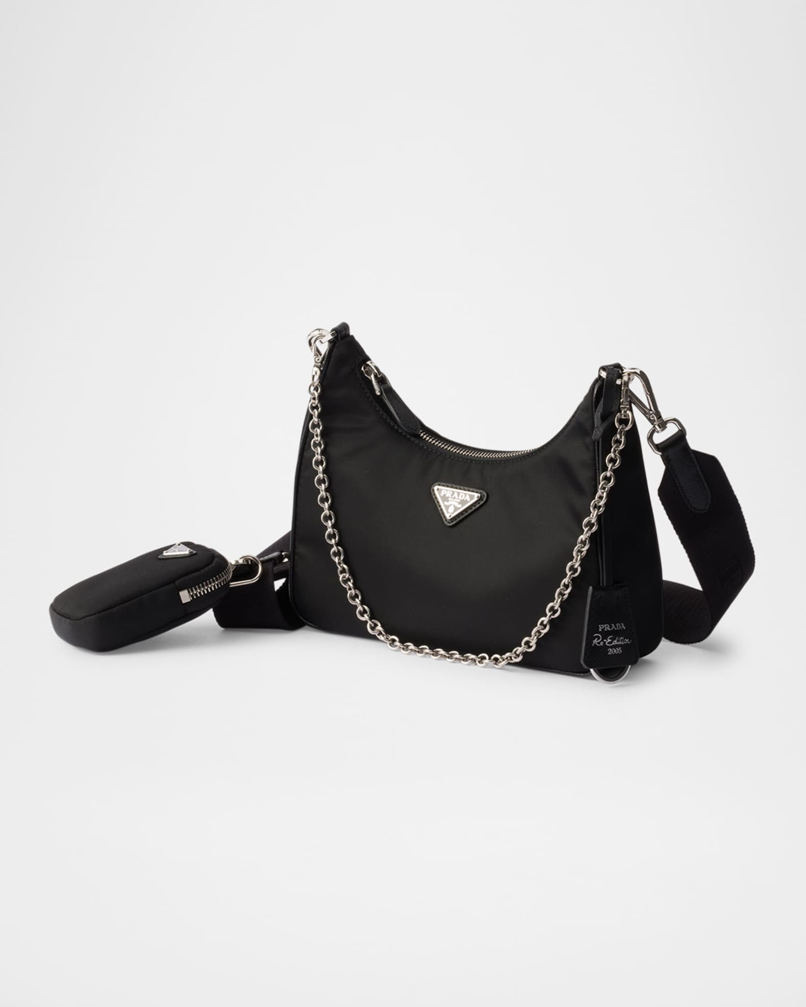 バッグ・カバンその他 Prada Re-Edition 2005 Re-Nylon and Saffiano mini bag Black Prada Re-edition 2005 Re-nylon And Saffiano Mini Bag