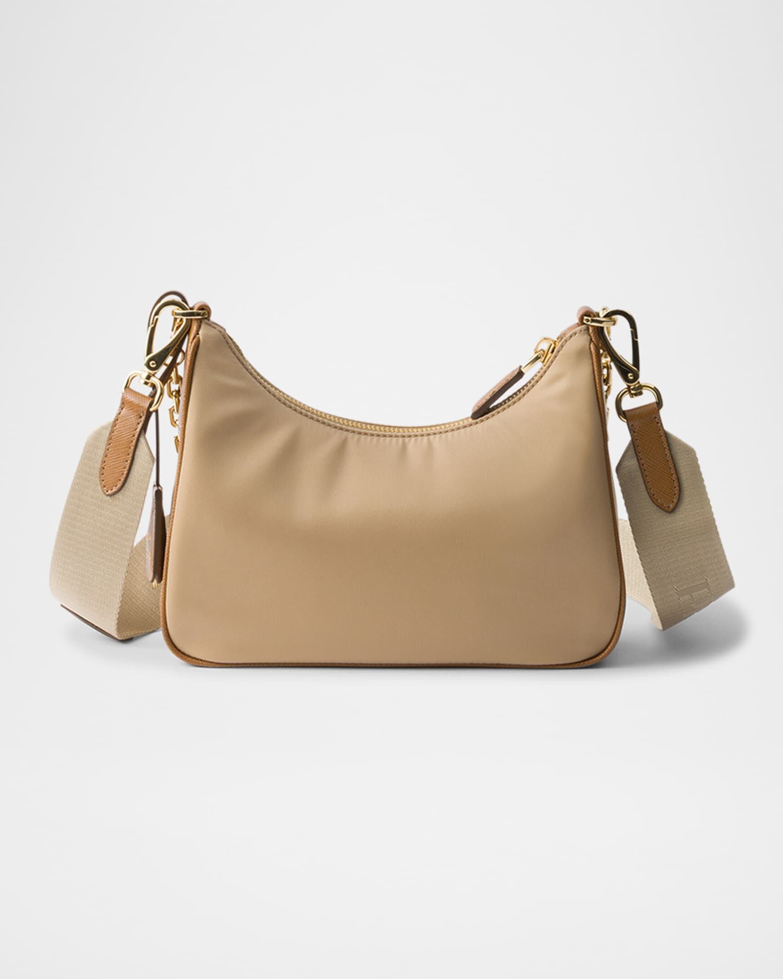 Re-Edition 2005 Re-Nylon And Saffiano Leather Bag With Charm