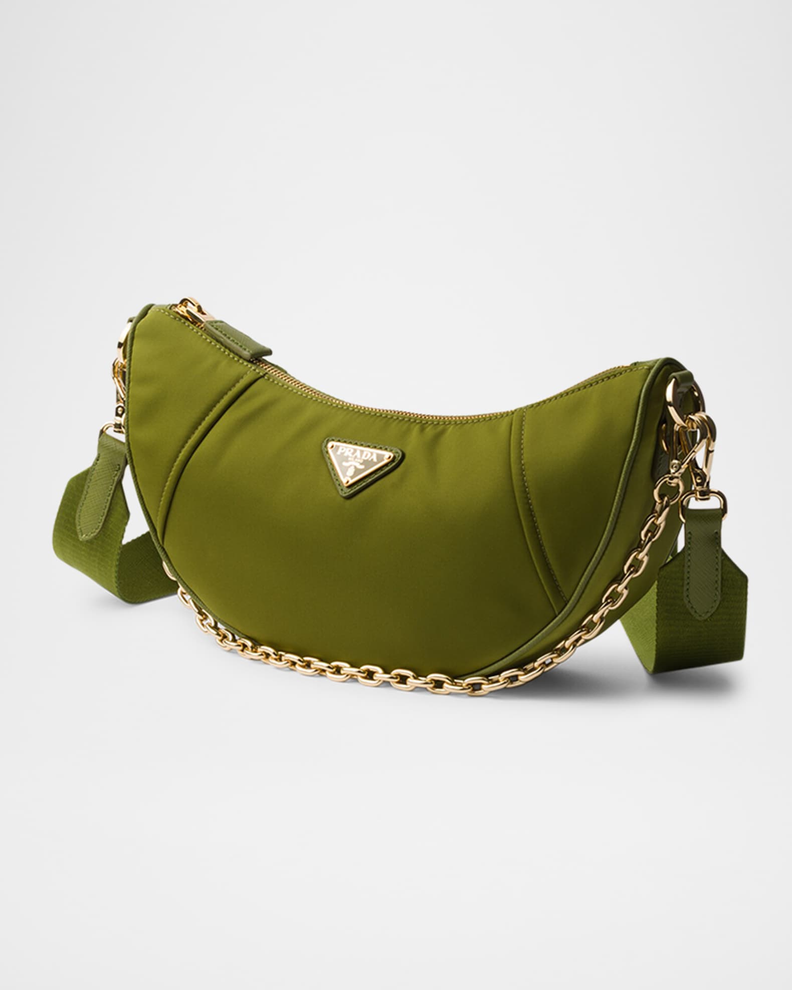 ショルダーバッグ・ポシェット Prada Prada Demi-Lune Large Suede Shoulder Bag Prada Demi-Lune Large Suede Shoulder Bag | Sendegaro JP