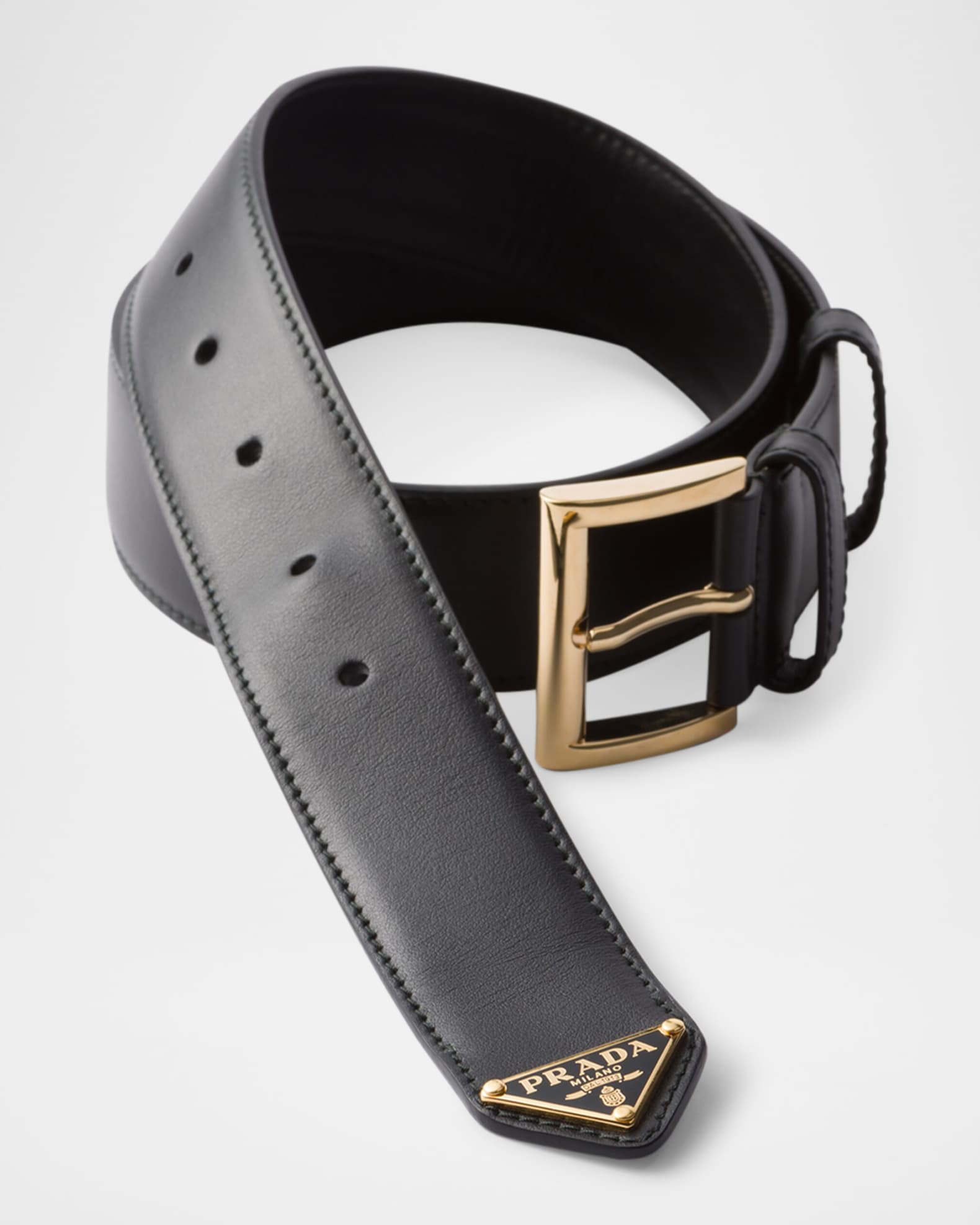 ベルト PRADA 'City calf' belt Prada City Calf Leather Belt | Neiman Marcus