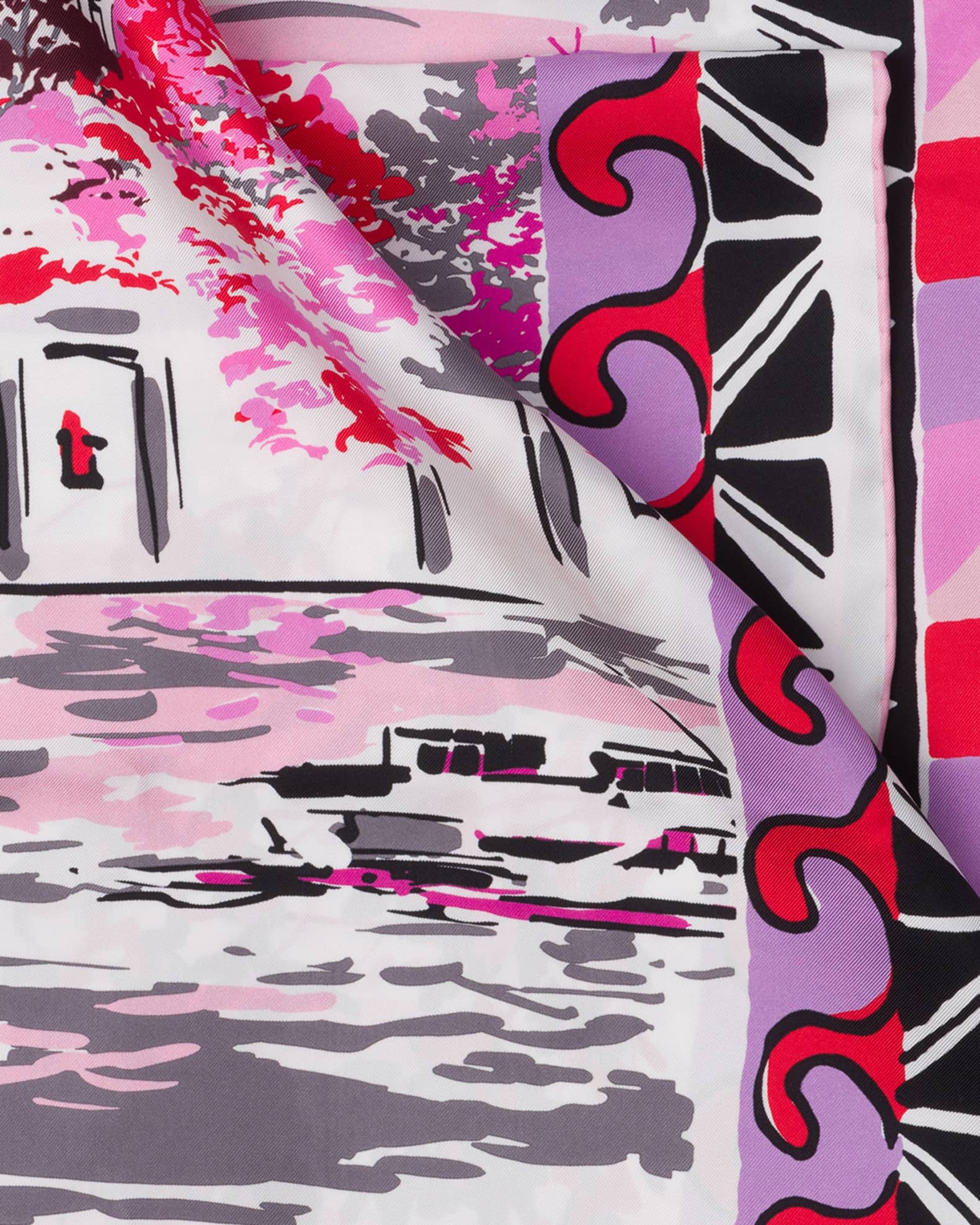 Prada Picturesque Paris Silk Scarf | Neiman Marcus