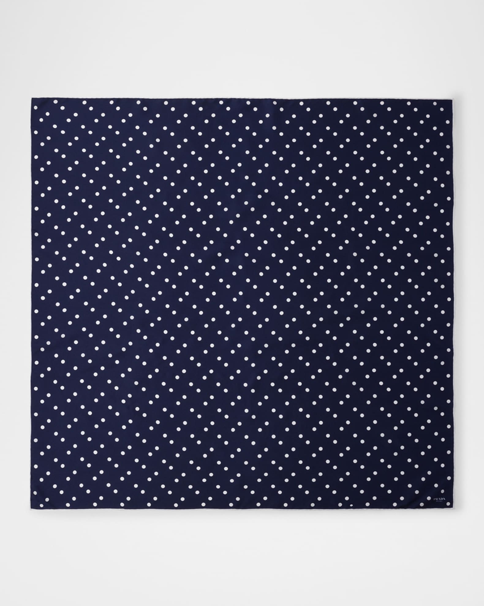 Polka-Dot Print Silk Twill Scarf 1