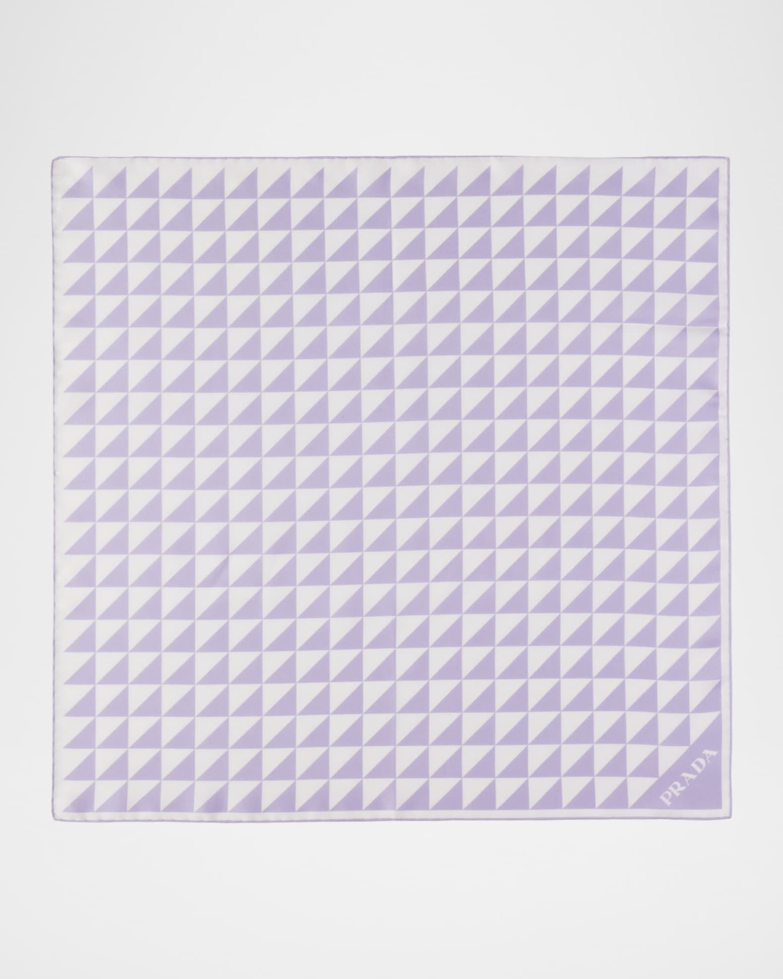 Prada Triangle Line-Print Silk Scarf | Neiman Marcus