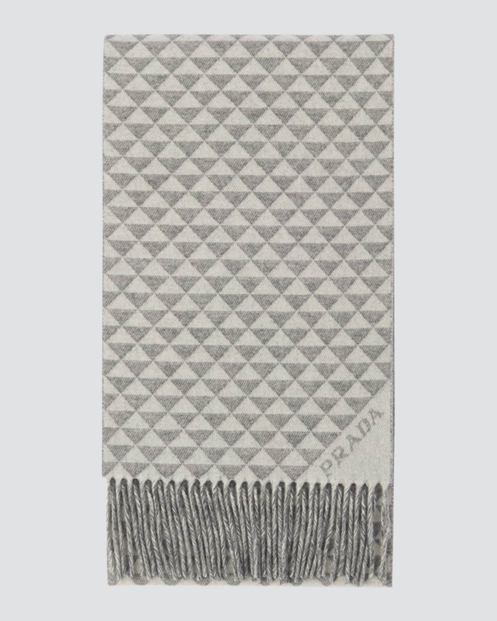 Triangle-Print Wool & Cashmere Scarf 0