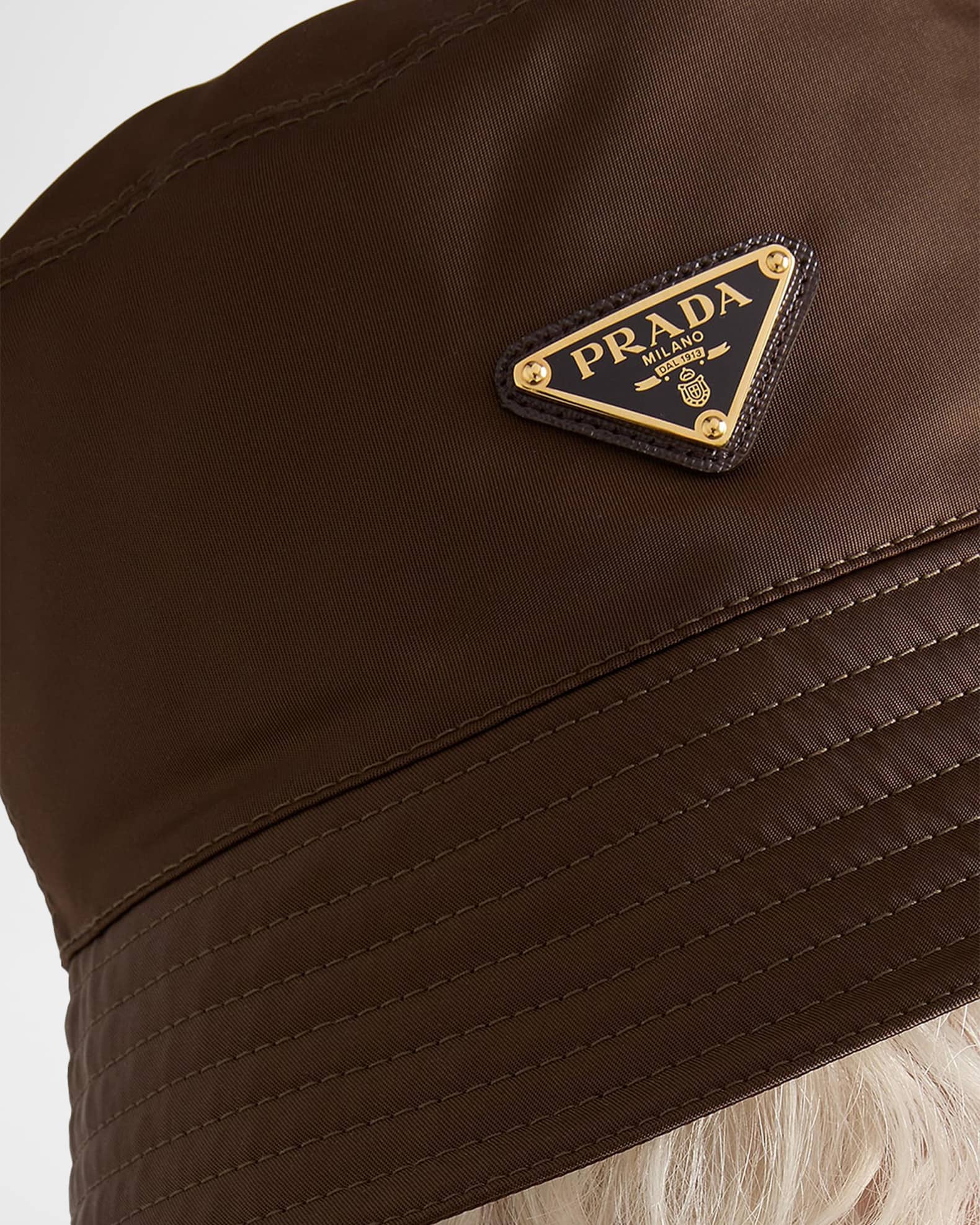 Prada Re-Nylon Logo Bucket Hat | Neiman Marcus
