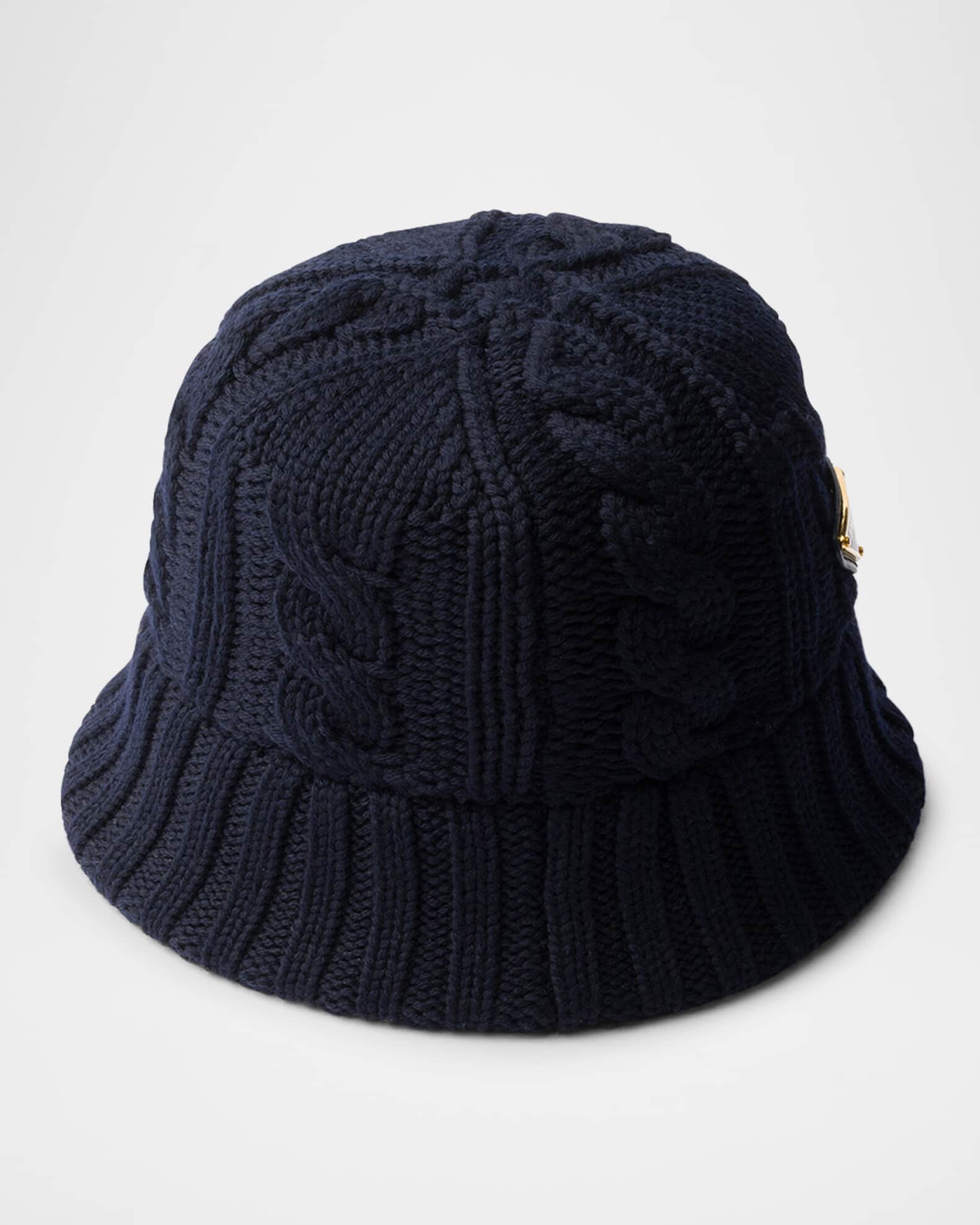 Prada Cable-Knit Wool Bucket Hat | Neiman Marcus