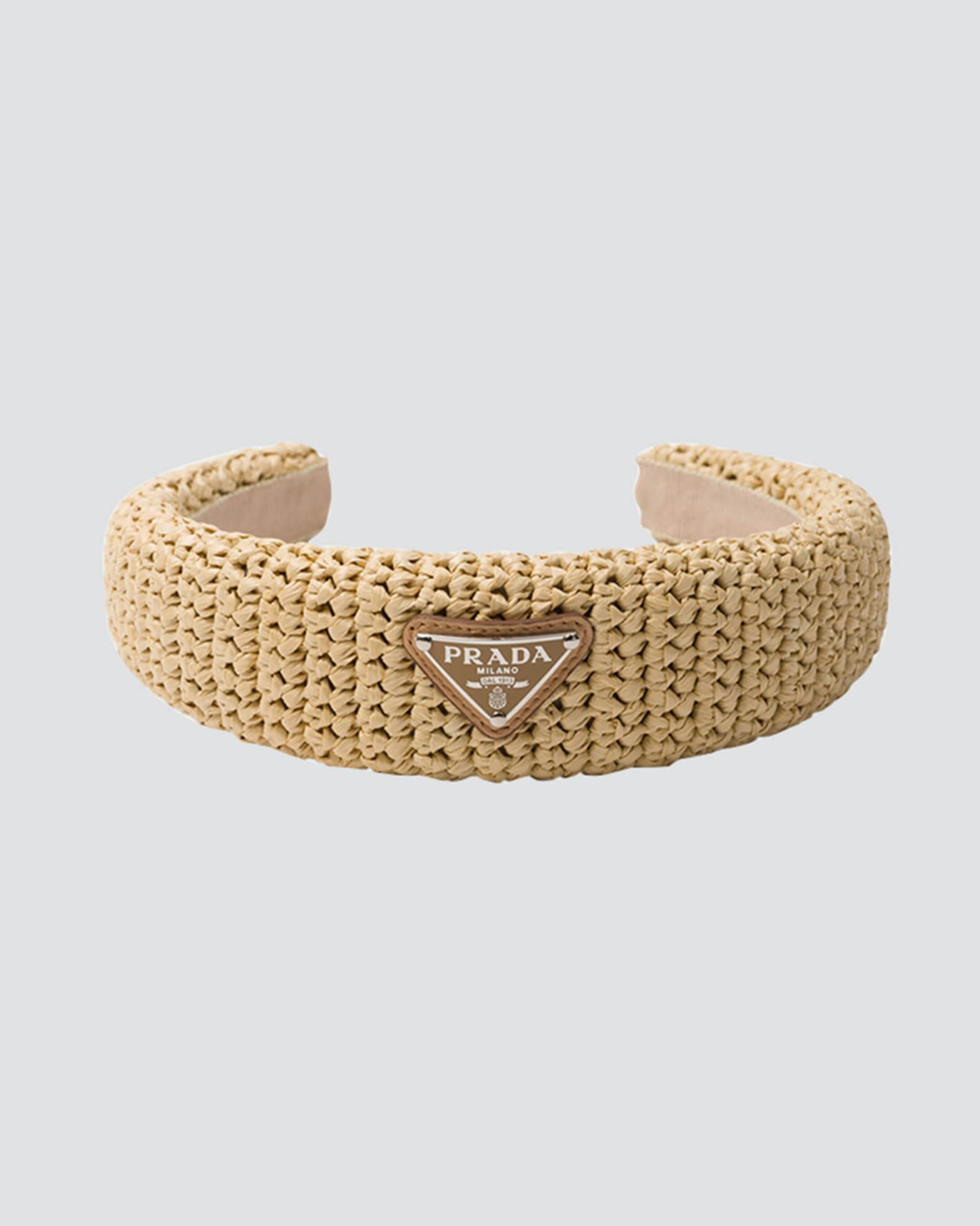 Prada Raffia-Style Crochet Headband | Neiman Marcus
