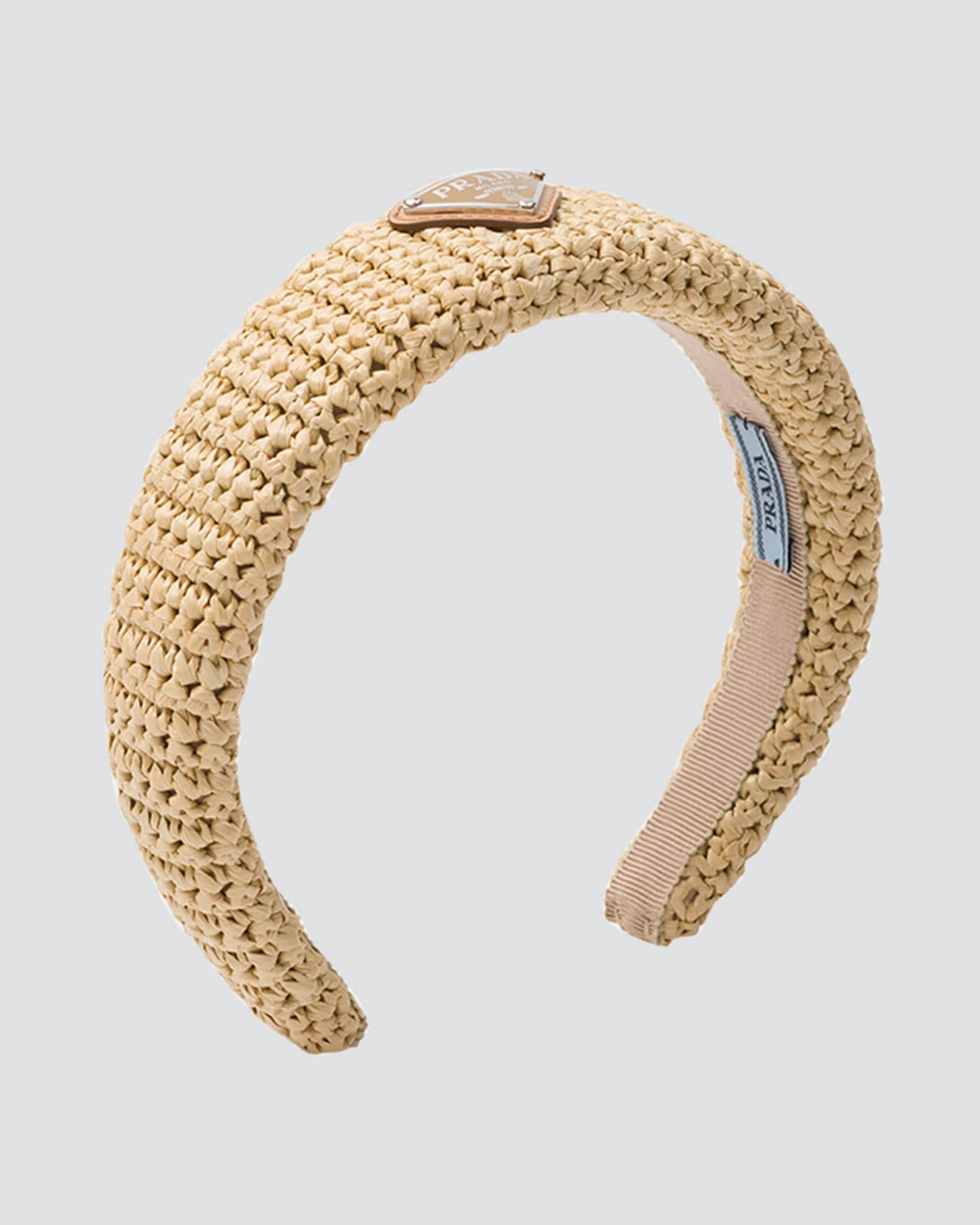 Prada Raffia-Style Crochet Headband | Neiman Marcus