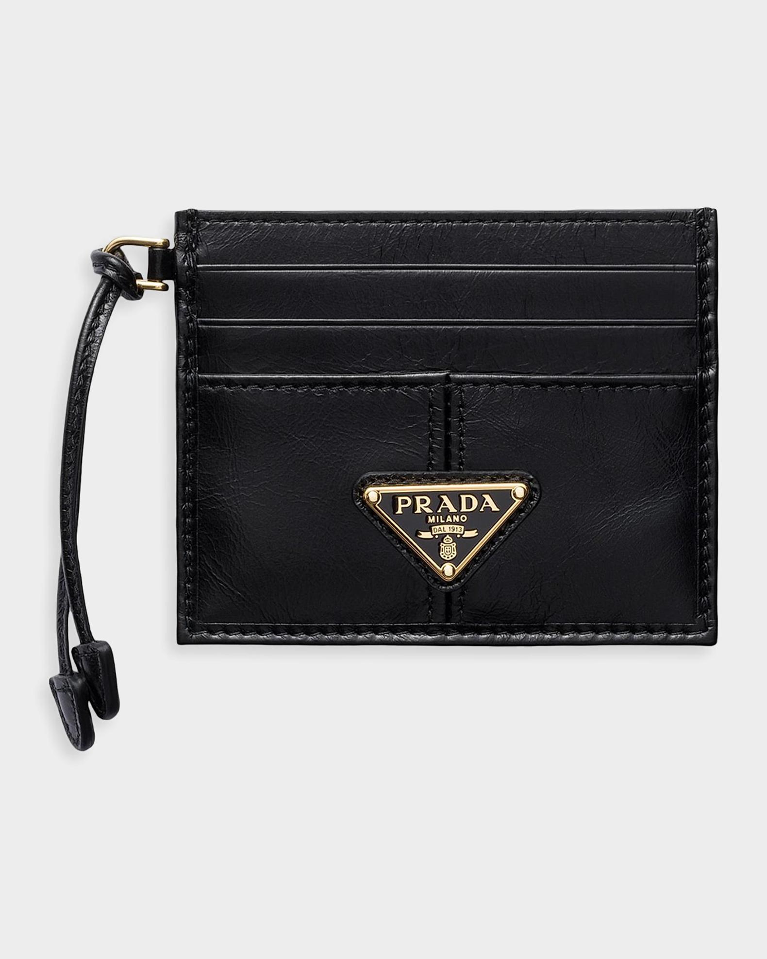 Prada Soft Leather Card Case | Neiman Marcus