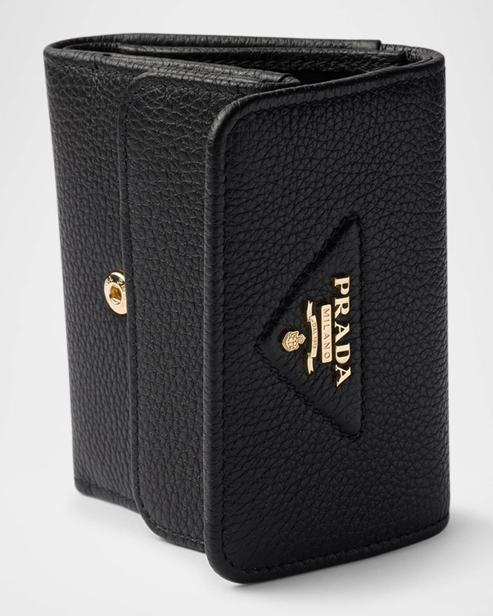 Small Grain Leather Trifold Wallet 1