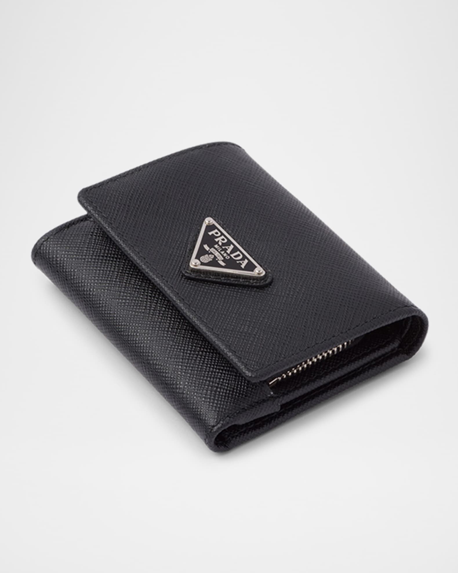 Prada Small Saffiano Leather Trifold Wallet | Neiman Marcus