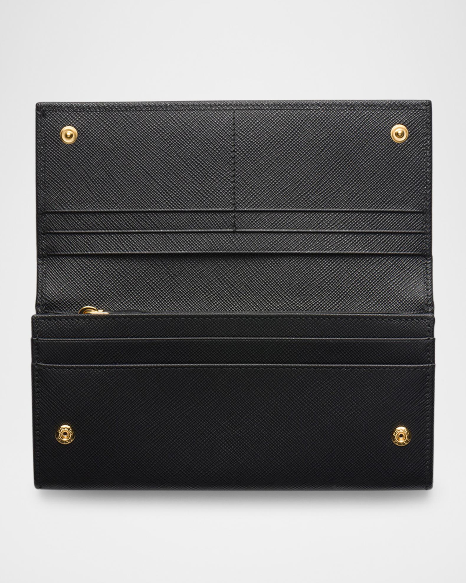 Prada Large Saffiano Leather Flap Wallet | Neiman Marcus