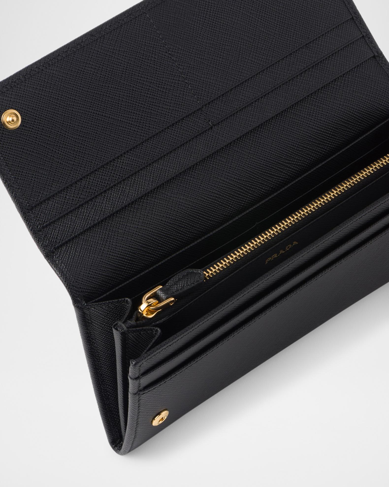 Prada Large Saffiano Leather Flap Wallet | Neiman Marcus
