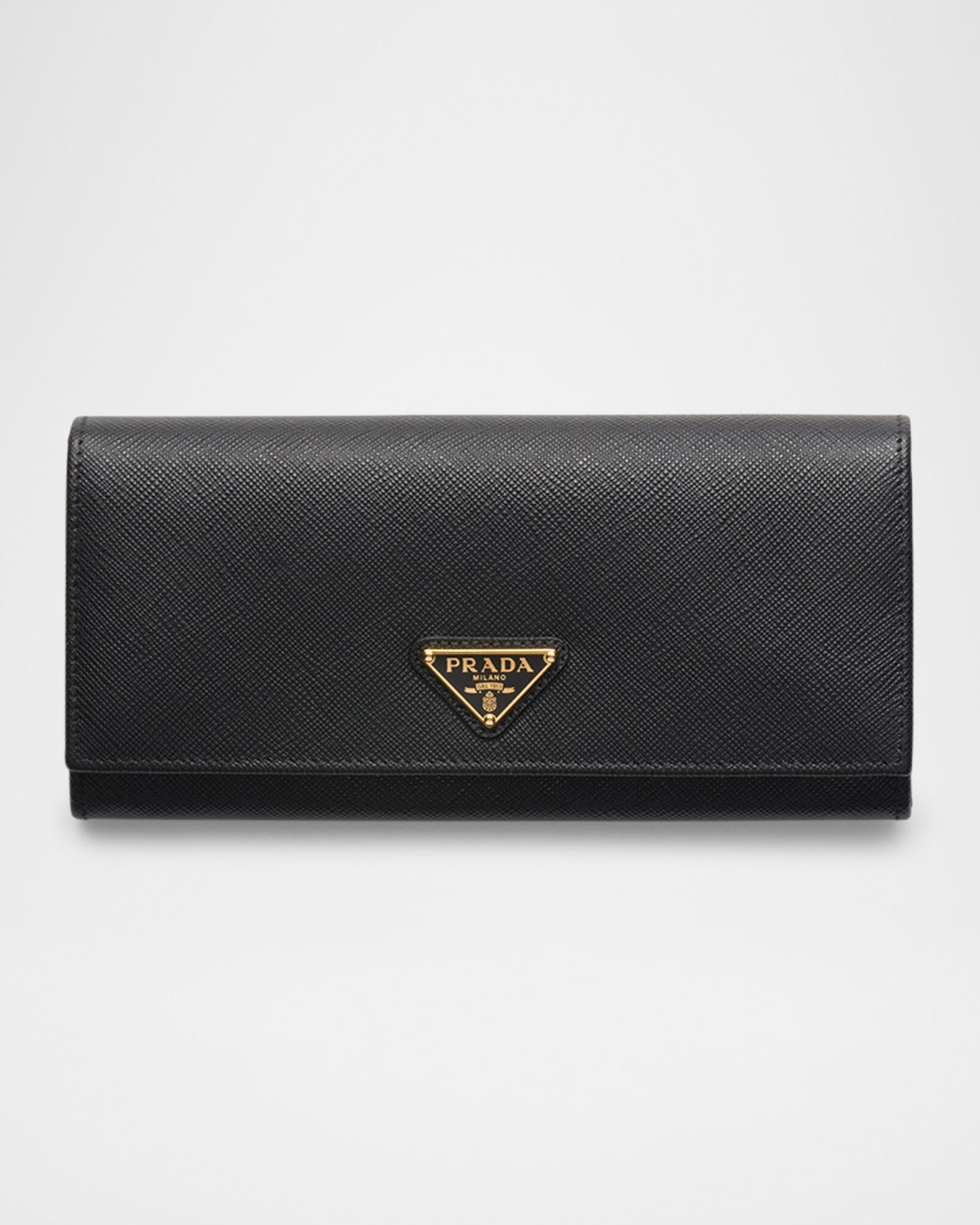 Prada Large Saffiano Leather Flap Wallet | Neiman Marcus