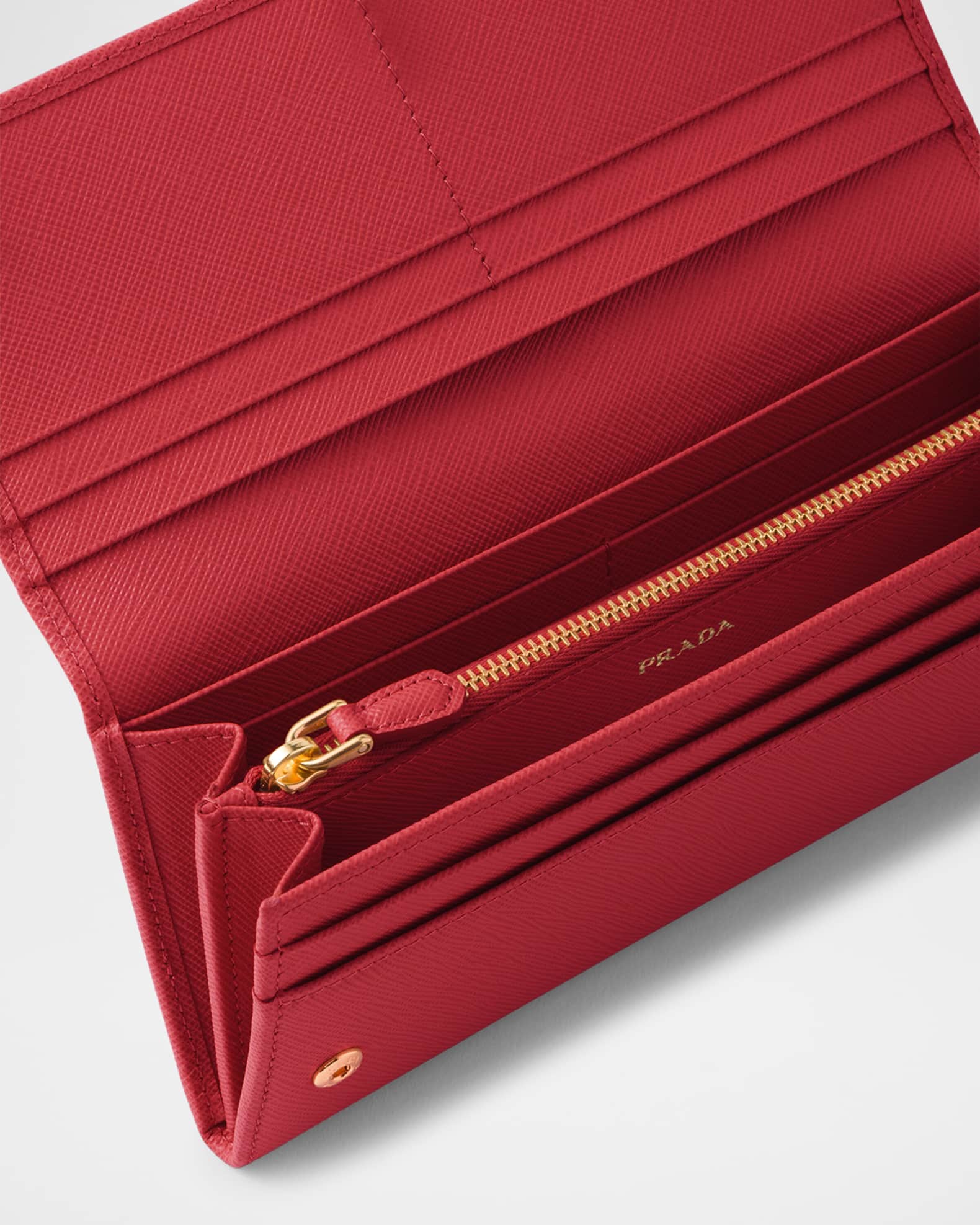Large Saffiano Leather Flap Wallet 1