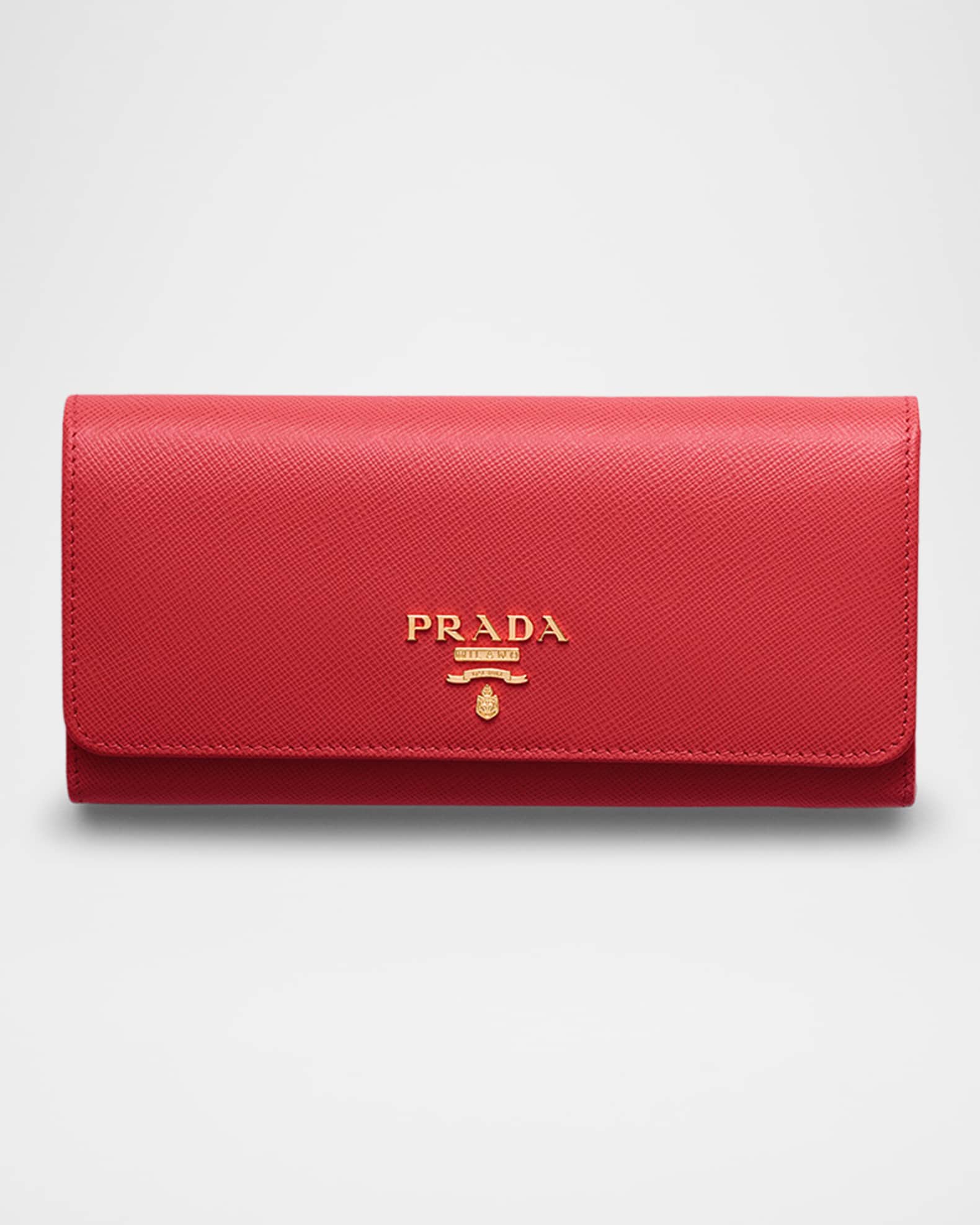 Large Saffiano Leather Flap Wallet 0