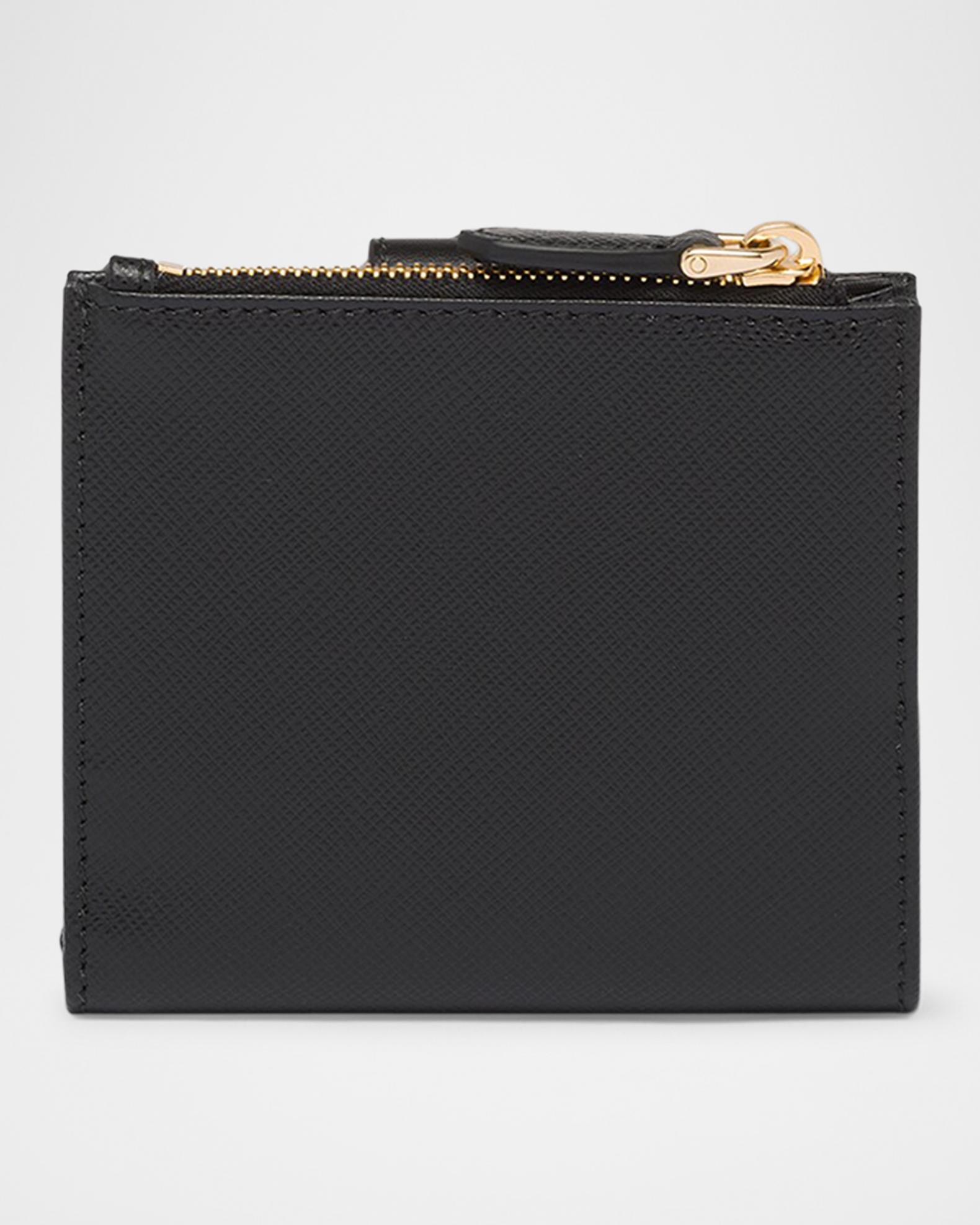 Prada Small Saffiano and Smooth Leather Bifold Wallet | Neiman Marcus
