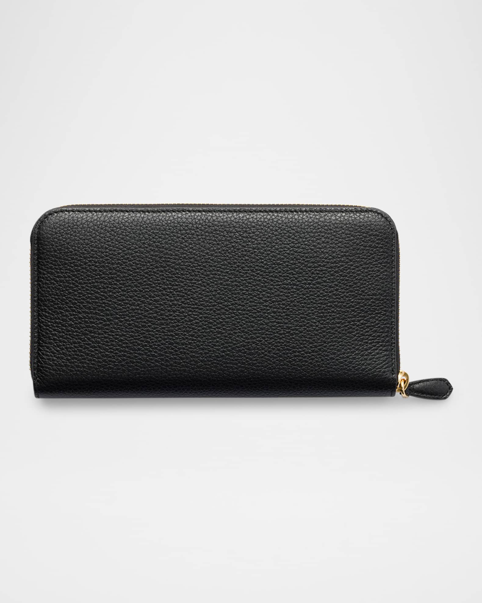 Prada Large Leather Zip Wallet | Neiman Marcus