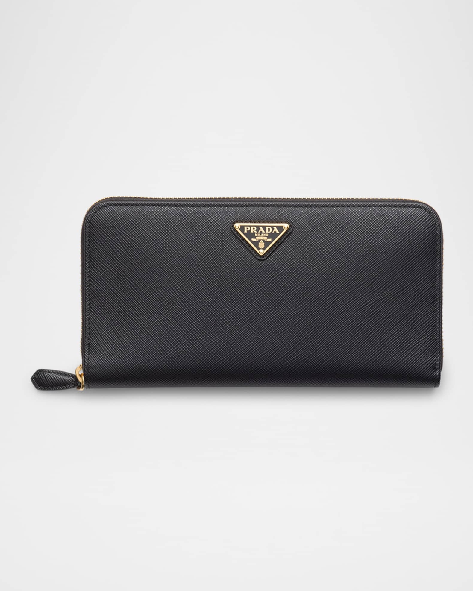 Large Saffiano Leather Zip Wallet 0
