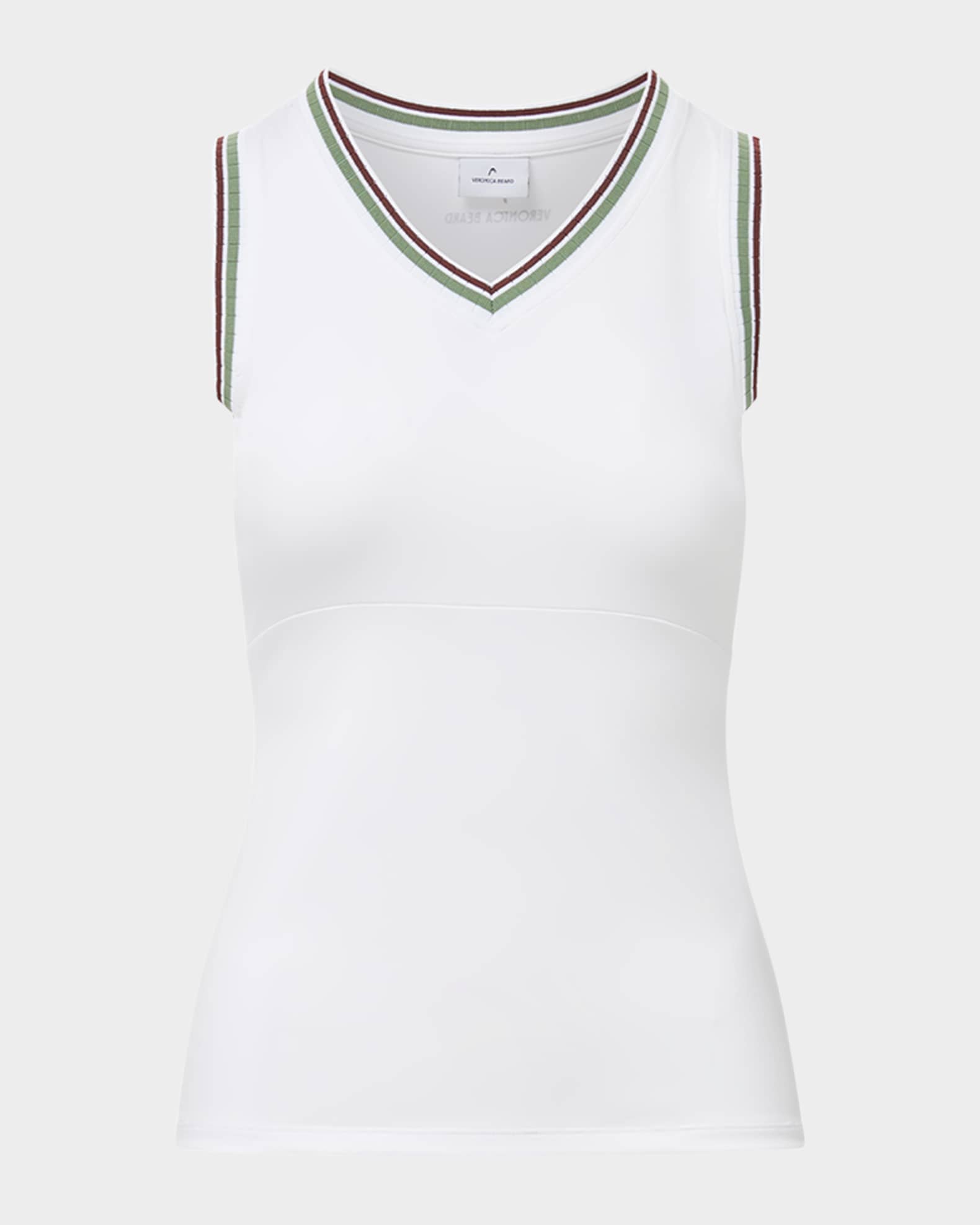 x Veronica Beard Spin Striped-Trim Tank Top 0