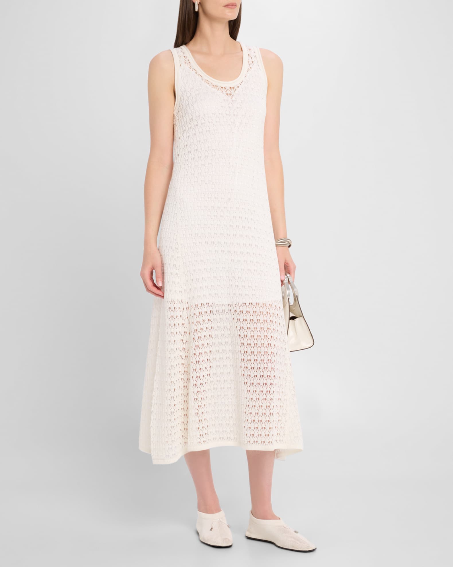 Lace Knit Midi Tank Dress 1